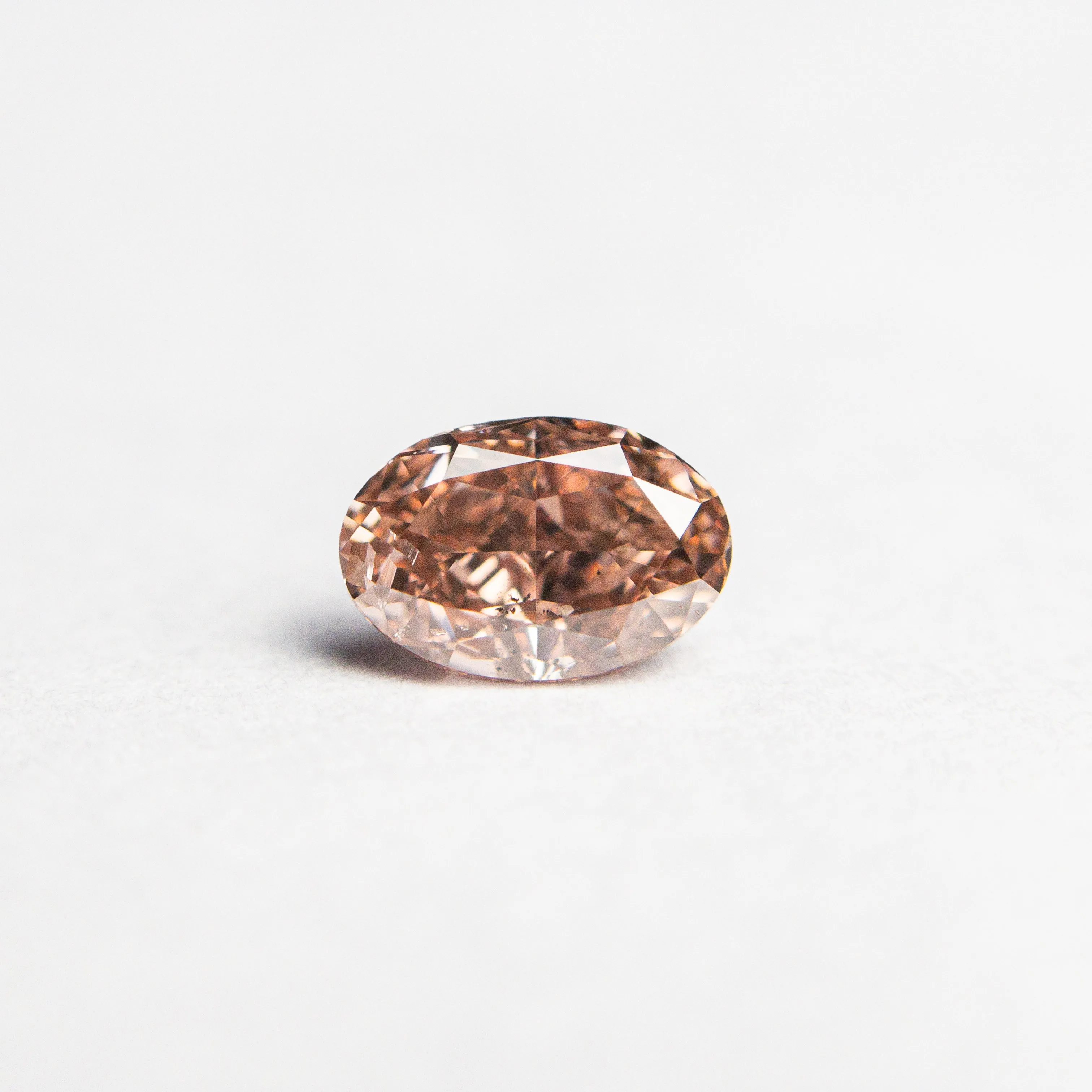 0.50ct 5.89x3.98x2.71mm GIA SI2 Fancy Deep Brownish Orangy Pink Oval Brilliant  24163-01