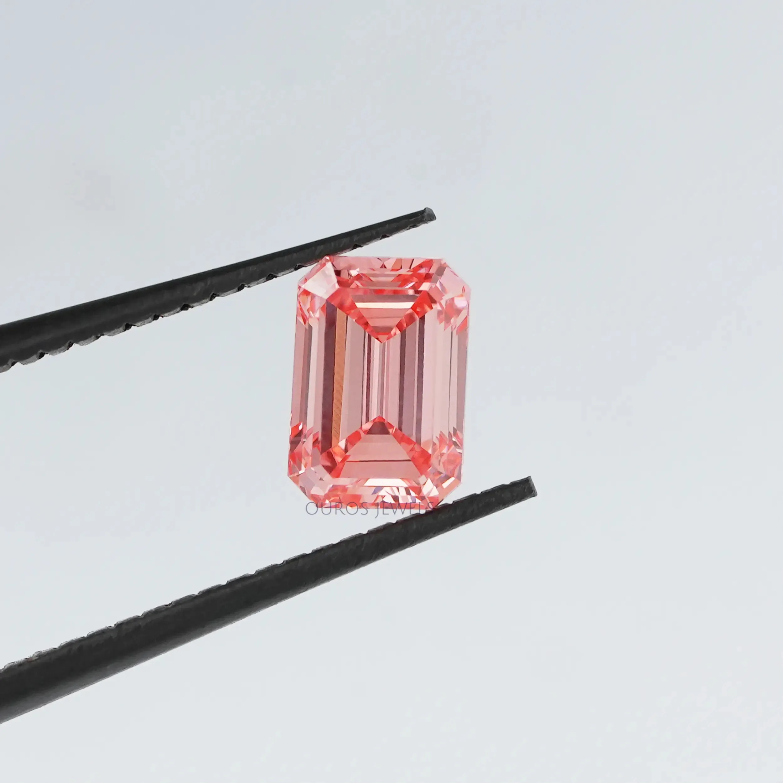 1.05 Carat Pink Emerald Cut Lab Diamond