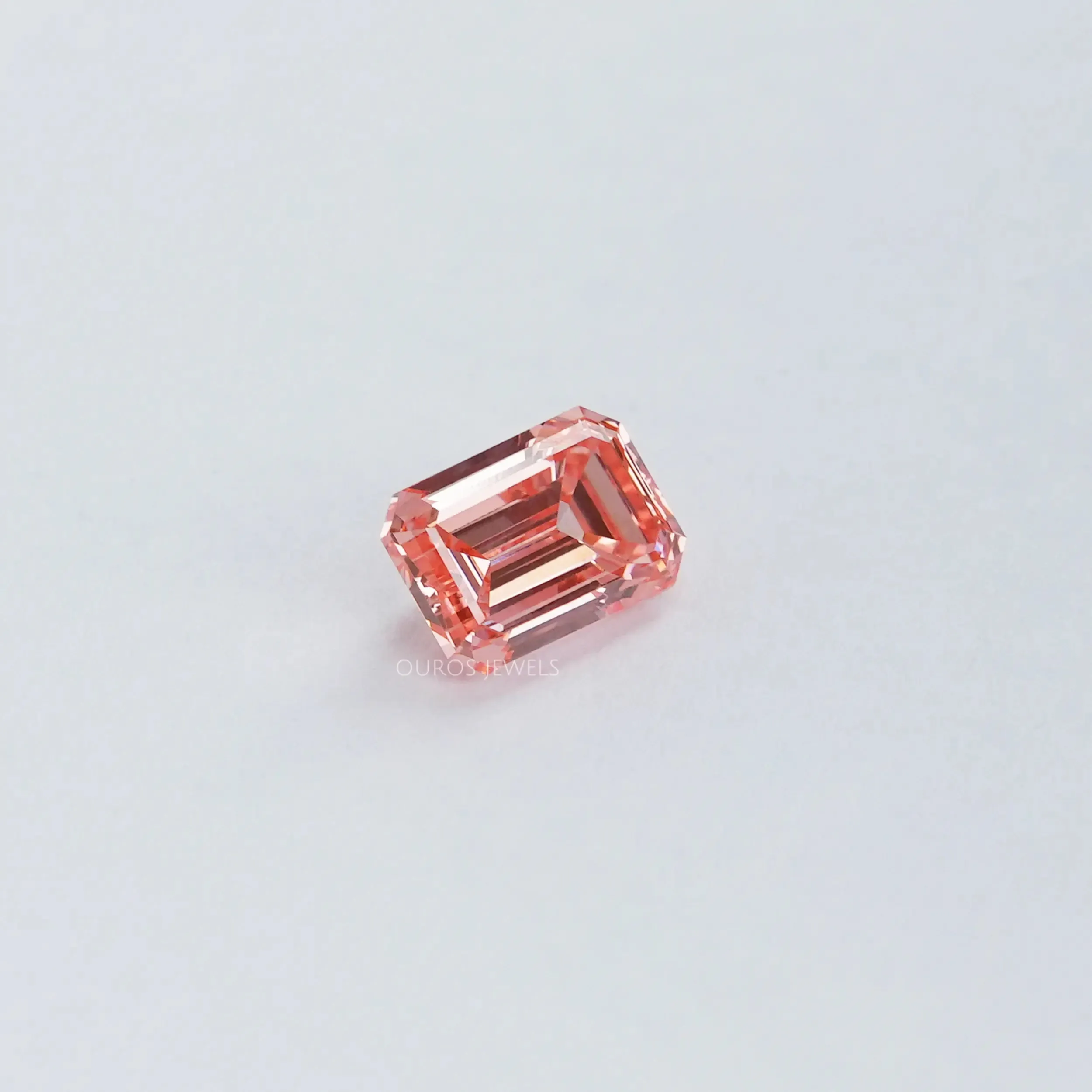 1.05 Carat Pink Emerald Cut Lab Diamond