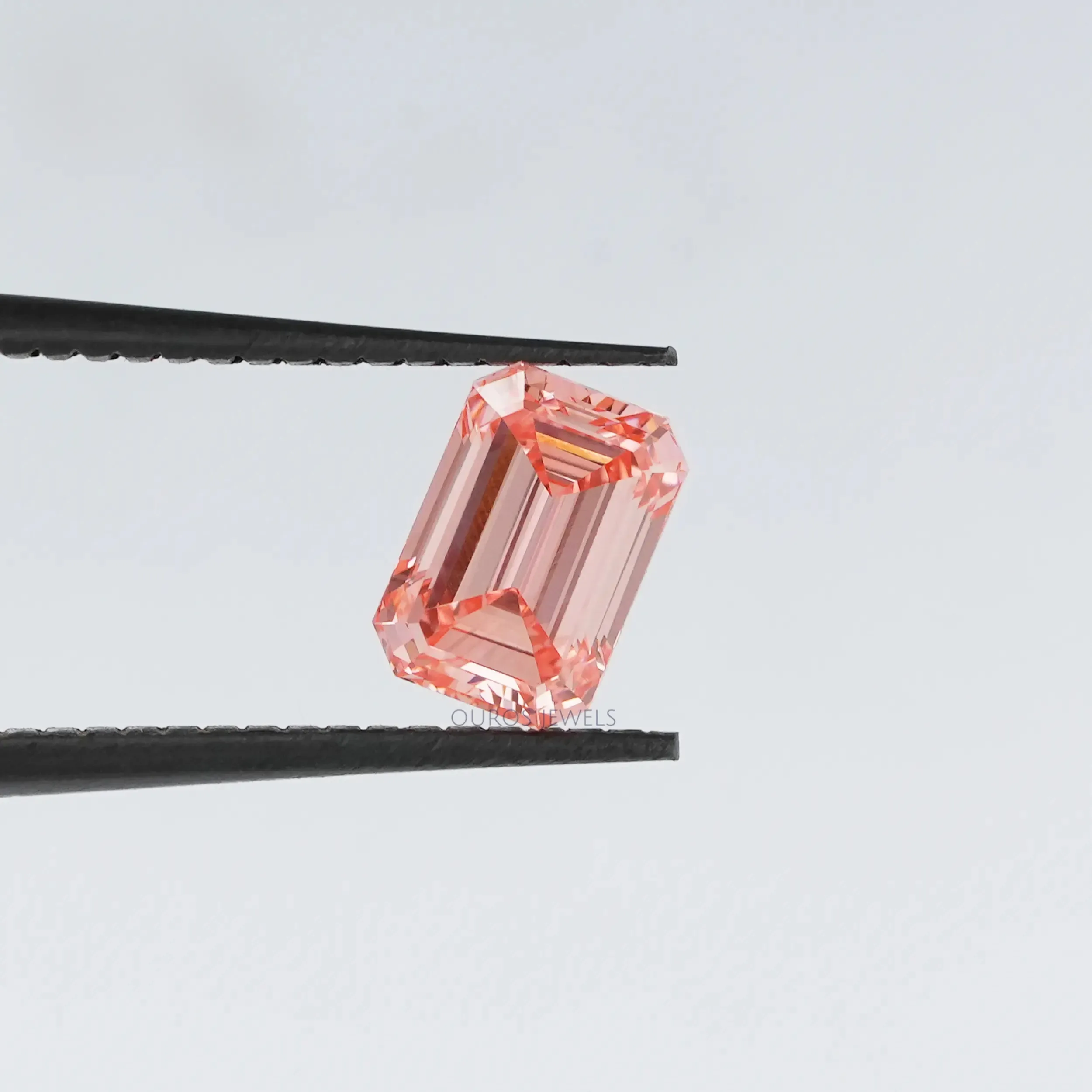 1.05 Carat Pink Emerald Cut Lab Diamond