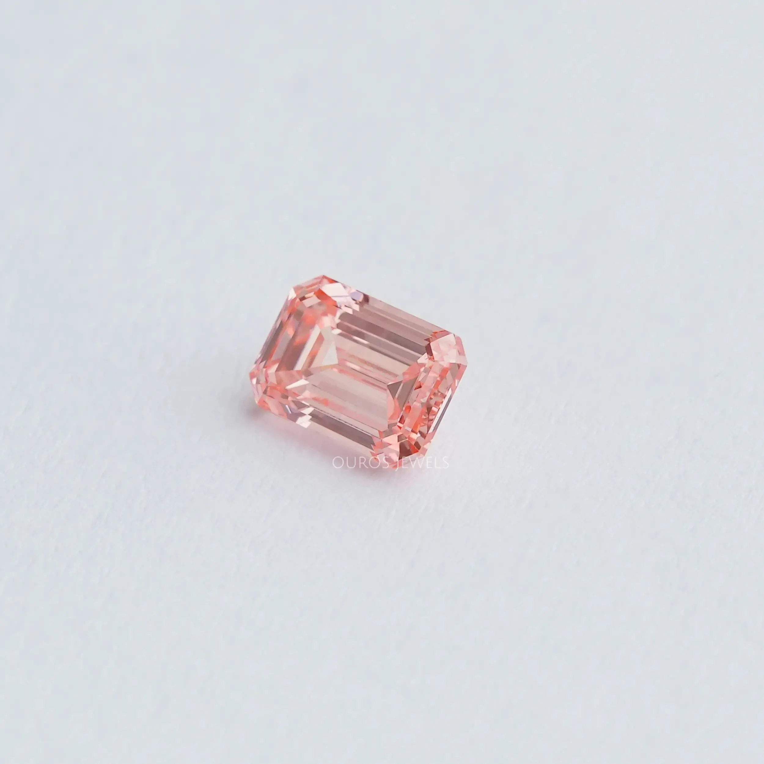 1.05 Carat Pink Emerald Cut Lab Diamond