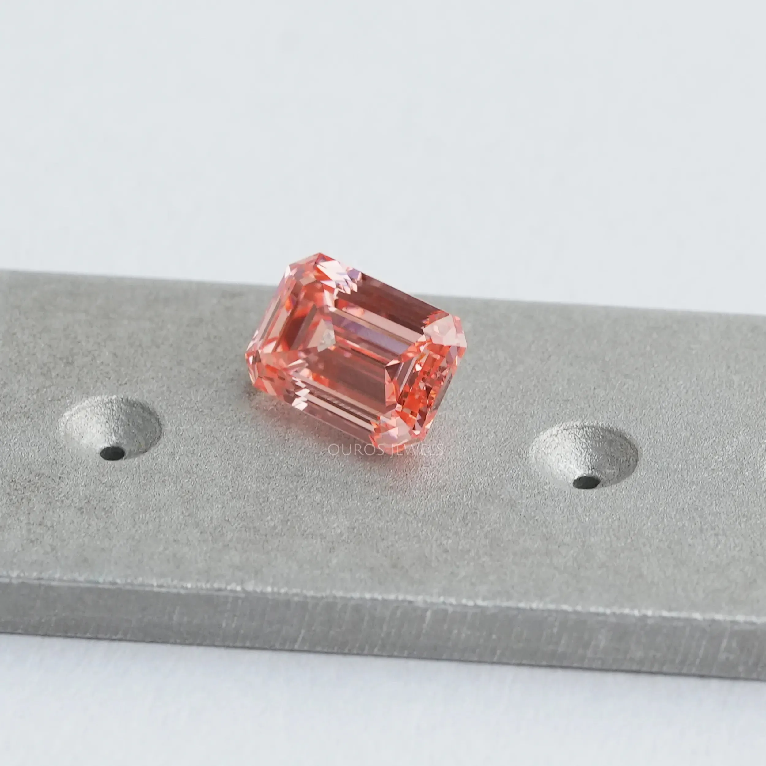 1.05 Carat Pink Emerald Cut Lab Diamond