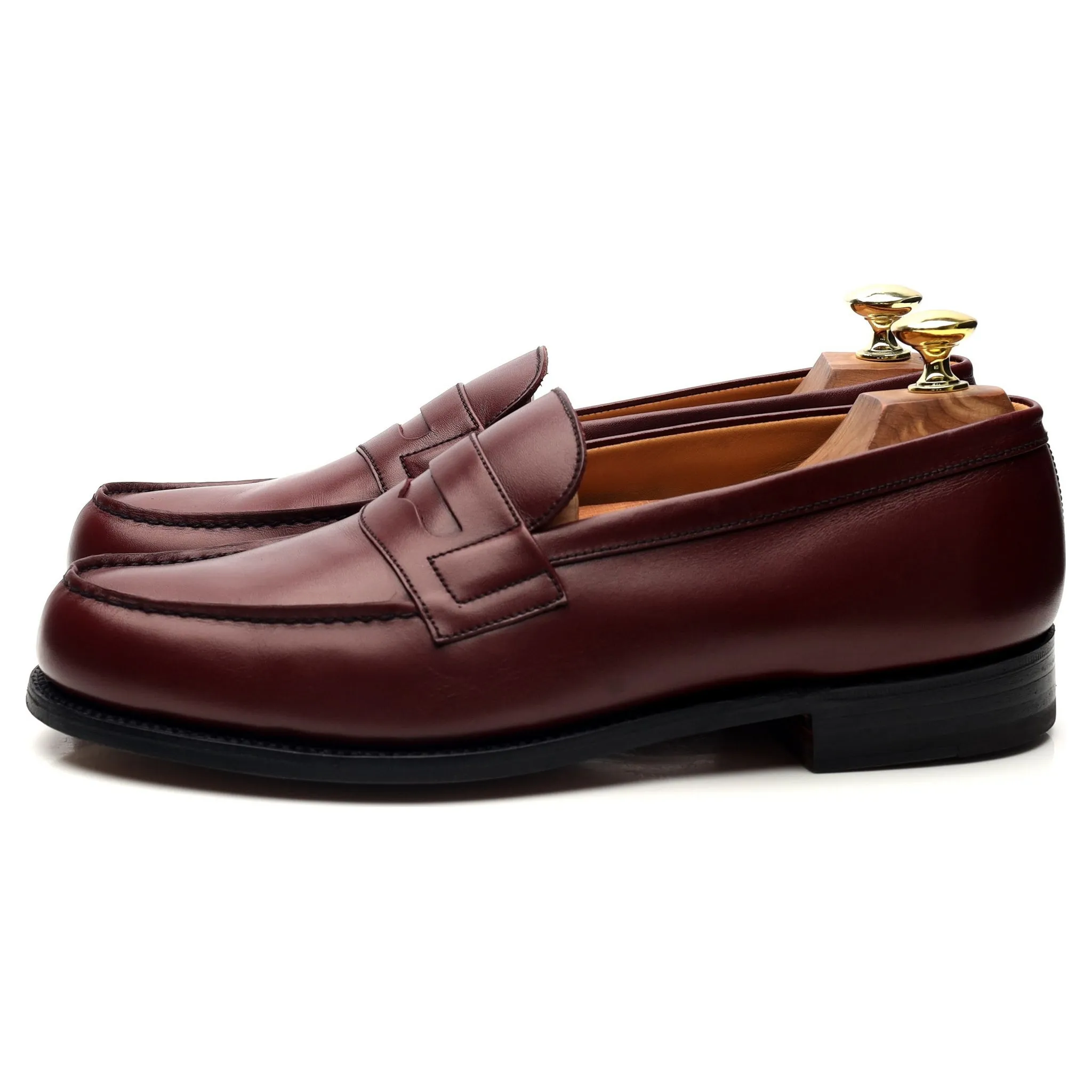 '180 Mocassin' Burgundy Leather Loafers 7.5 D UK 8.5