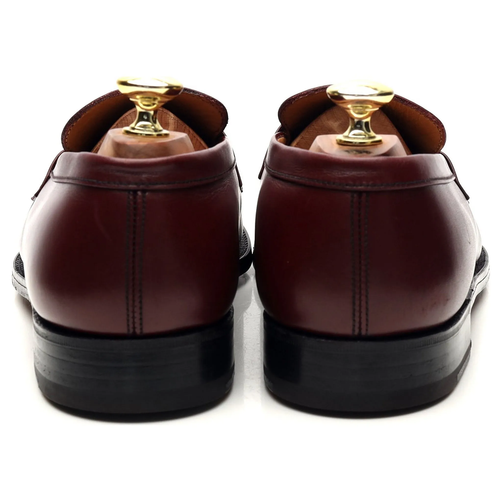 '180 Mocassin' Burgundy Leather Loafers 7.5 D UK 8.5