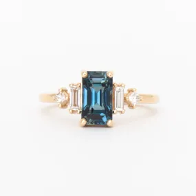 1.92 ct Blue-Green Sapphire Josie Ring