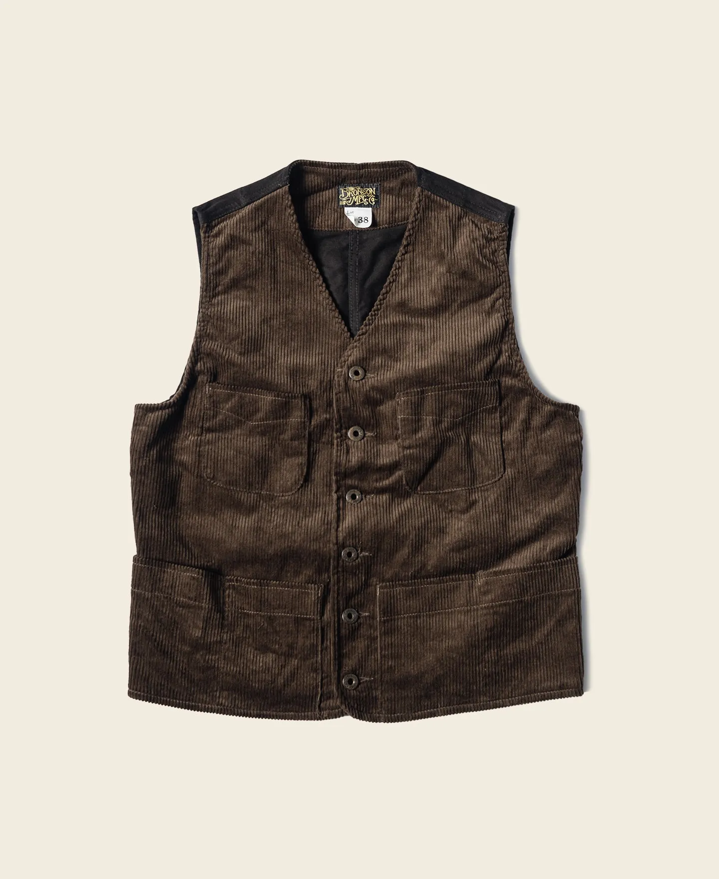 1930s Corduroy Hunting Vest - Dark Brown