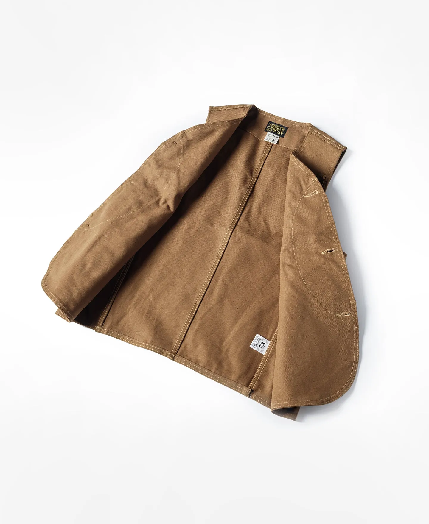 1930s Heavyweight Canvas Game Pocket Hunting Vest - Khaki