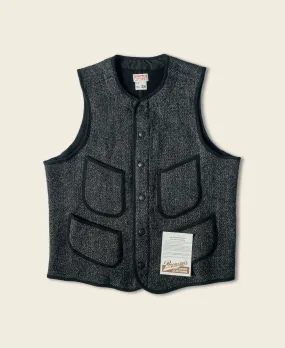 1930s Salt & Pepper BeachCloth Wool Vest