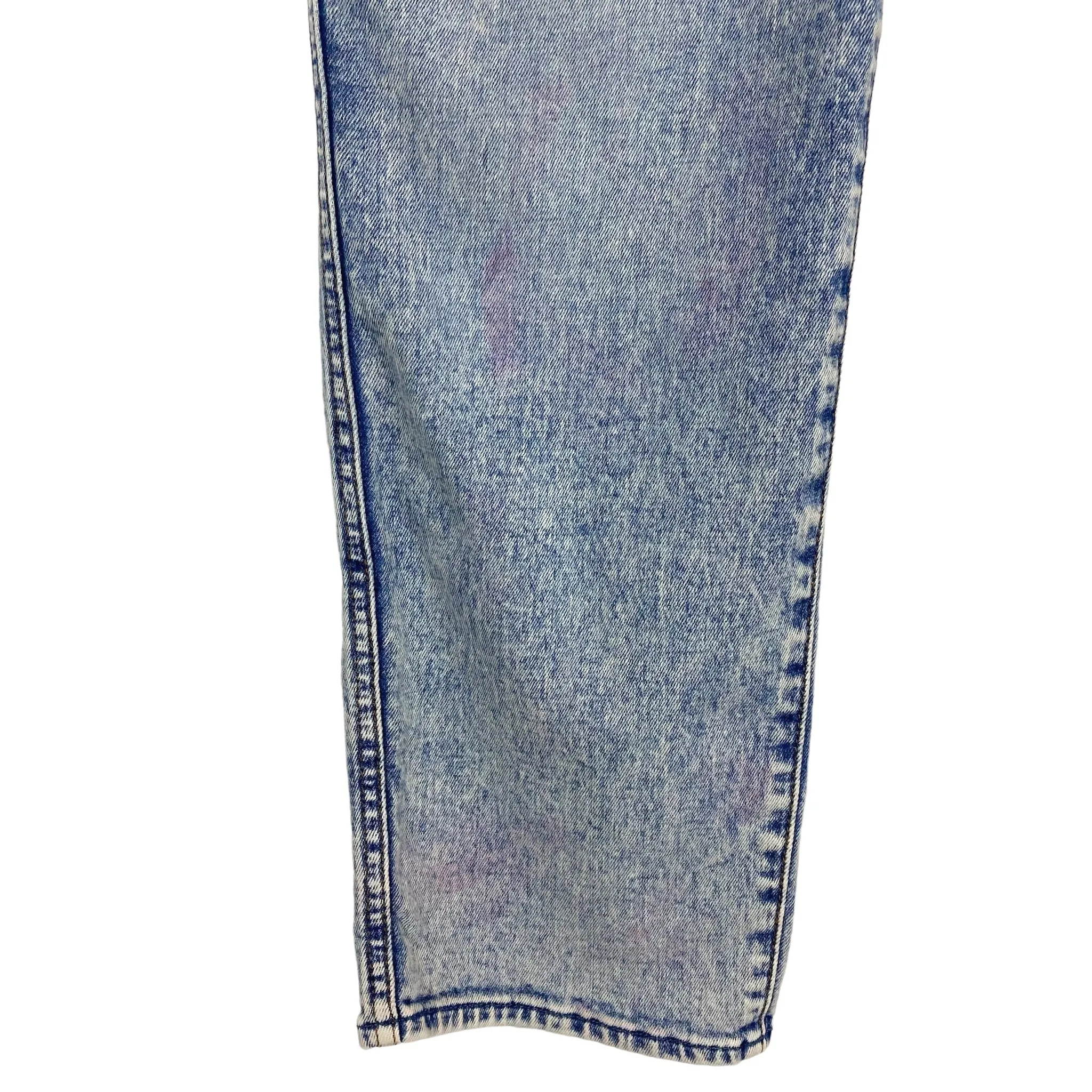 7 For All Mankind Acid Wash High Waist Cropped Straight Jeans- Size 32 (see notes, Inseam 27)