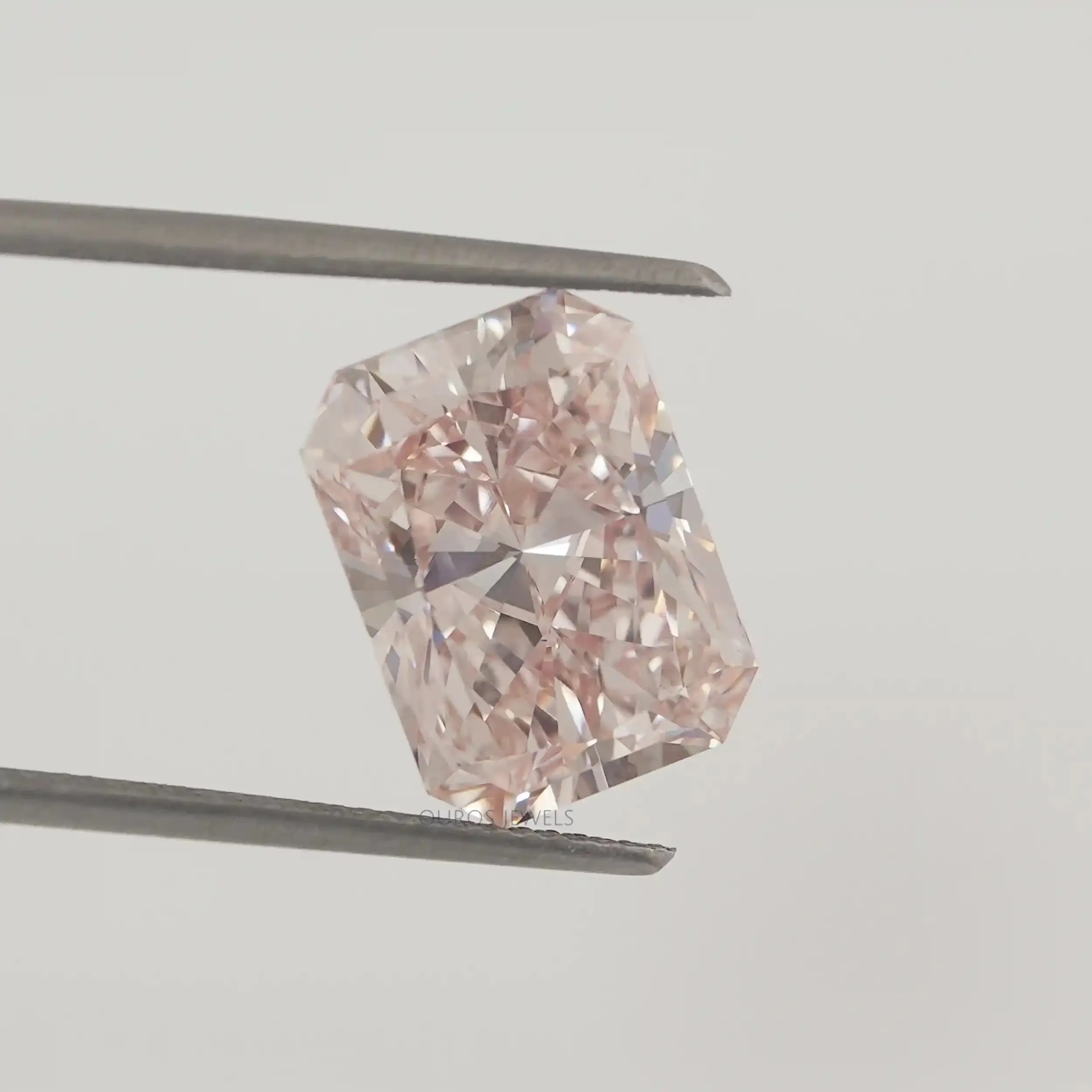 8.04 Carat Certified Radiant Cut Fancy Intense Pink Diamond