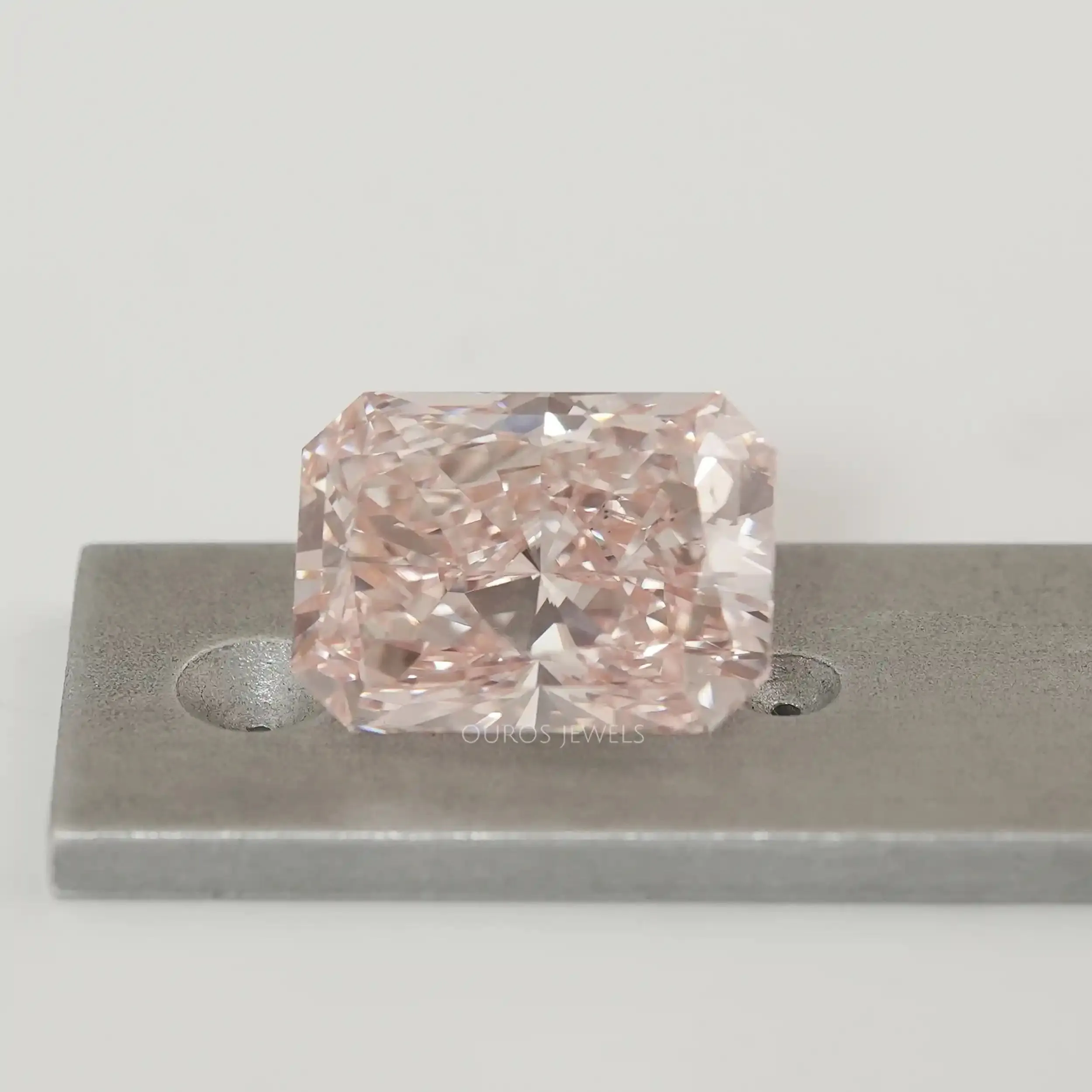 8.04 Carat Certified Radiant Cut Fancy Intense Pink Diamond