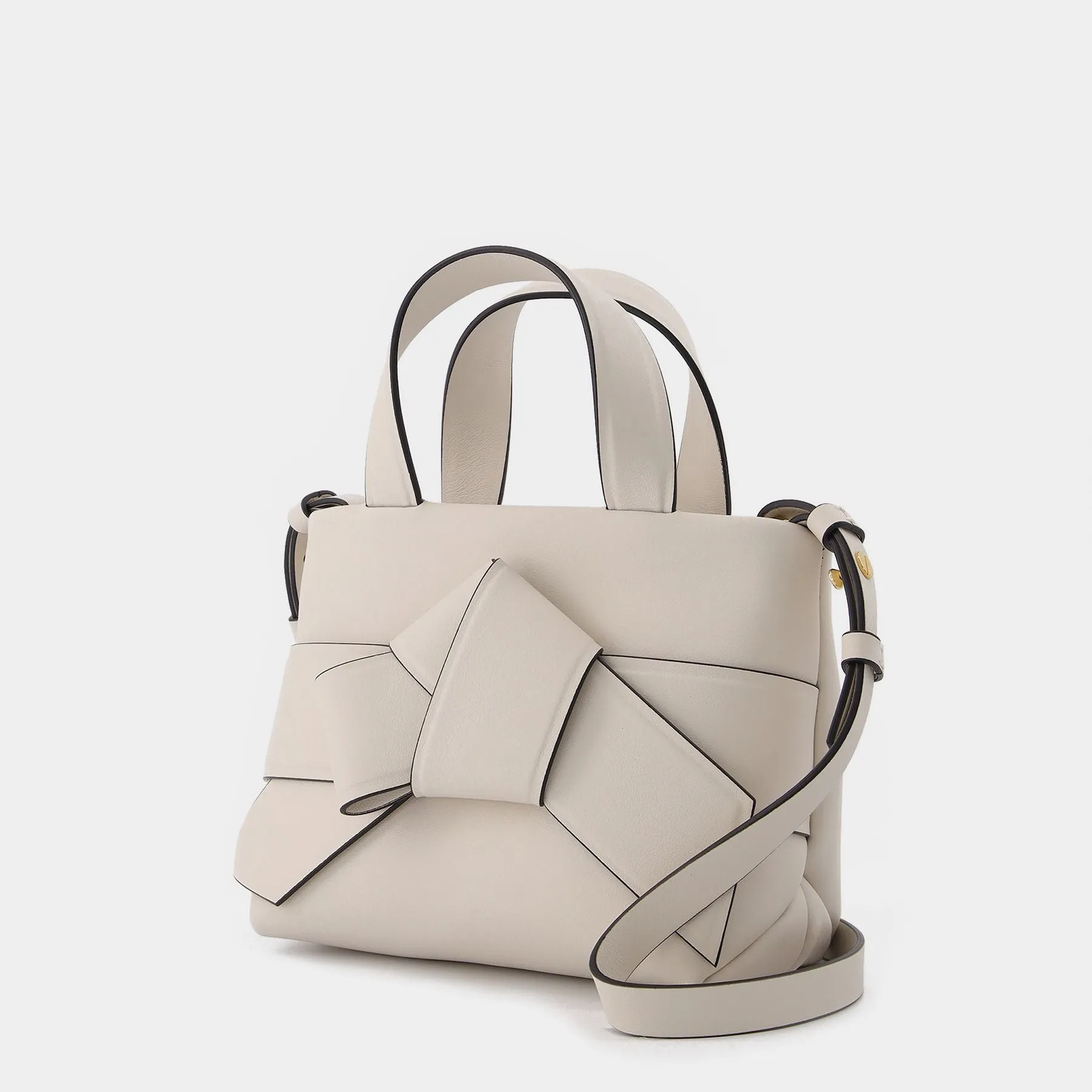 Acne Studios  Musebi Micro Tote Bag in White Leather