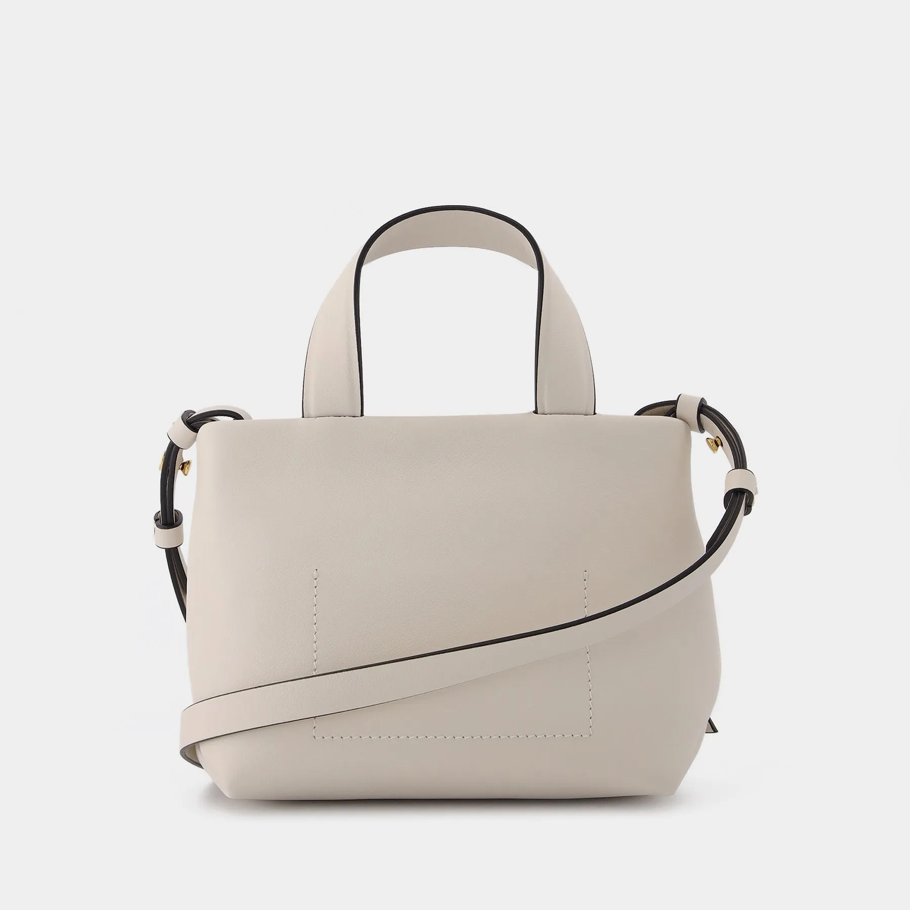 Acne Studios  Musebi Micro Tote Bag in White Leather