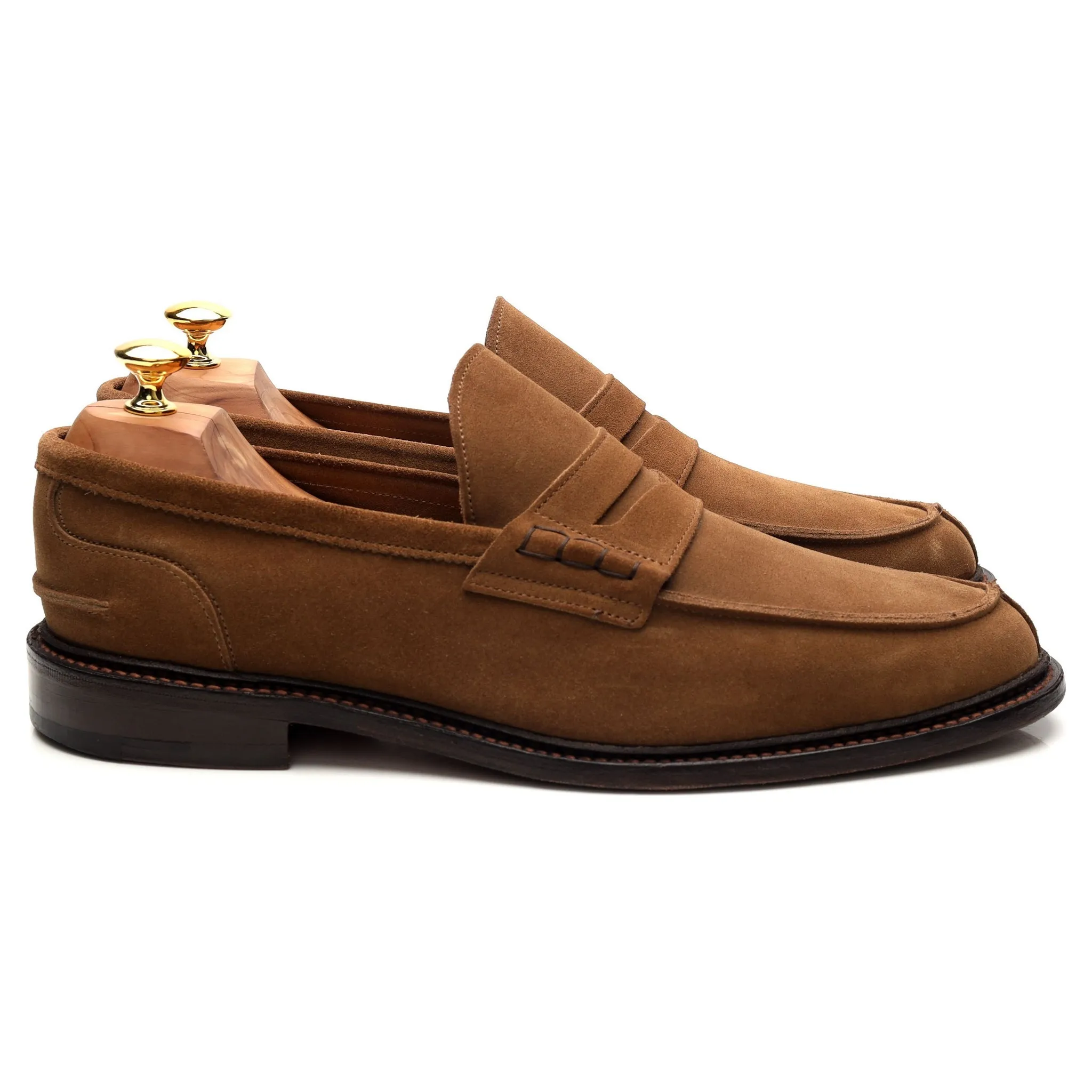 'Adam' Light Brown Suede Loafers UK 10.5