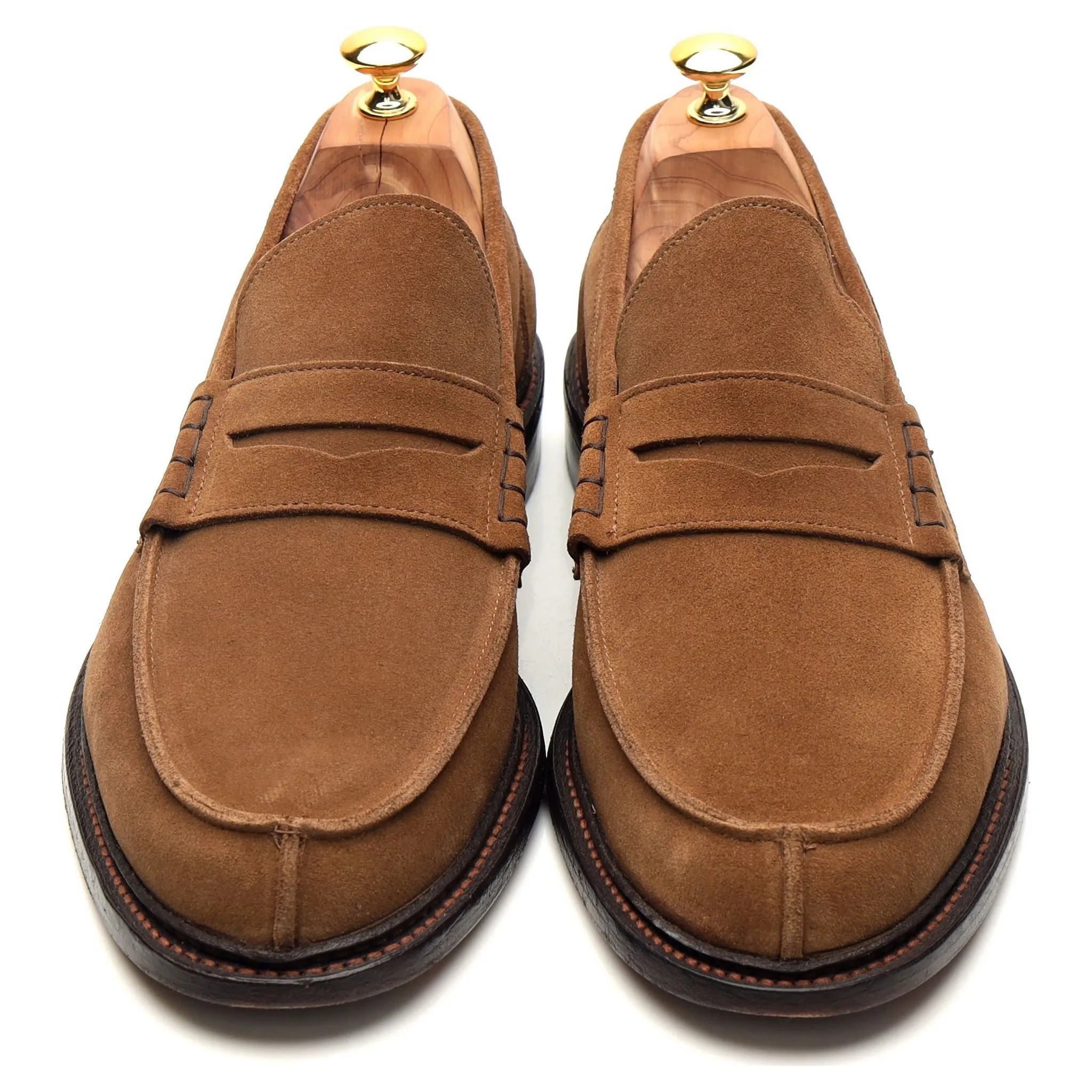 'Adam' Light Brown Suede Loafers UK 10.5