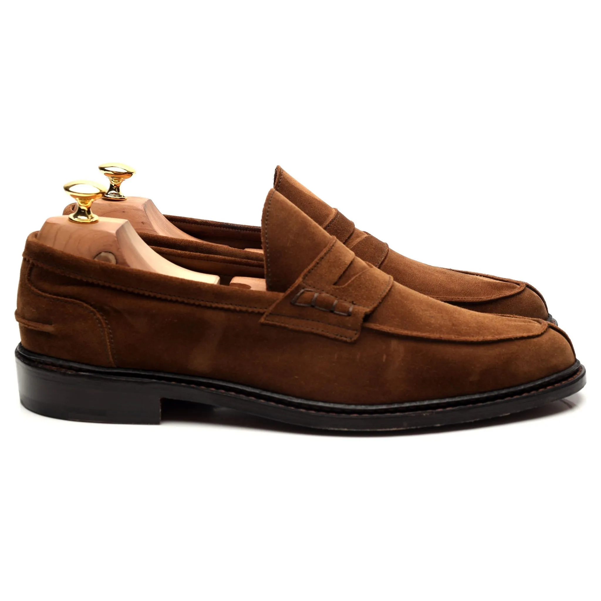 'Adam' Tan Brown Suede Loafers UK 10