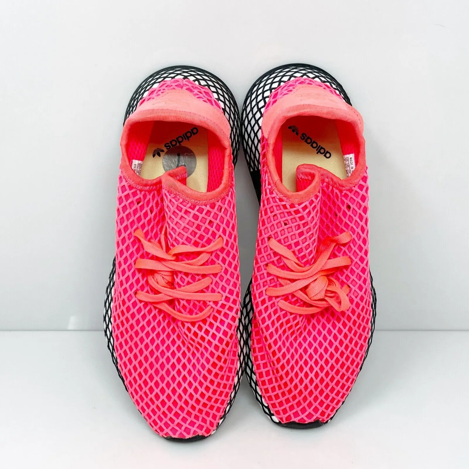 Adidas Mens Deerupt Runner B41769 Pink Running Shoes Sneakers Size 7