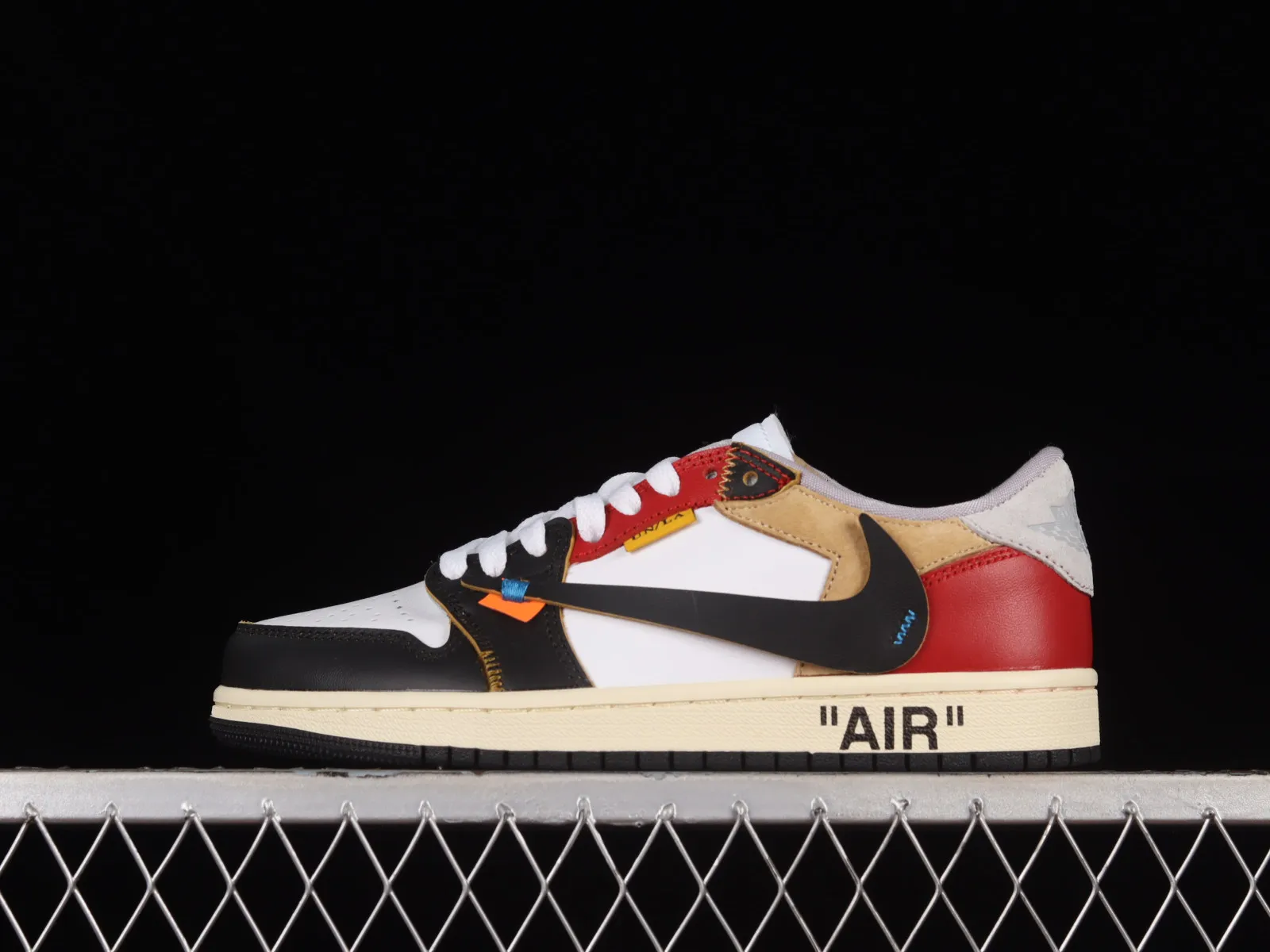 Air Jordan 1 Low Red Light Brown Black White CZ0790-107