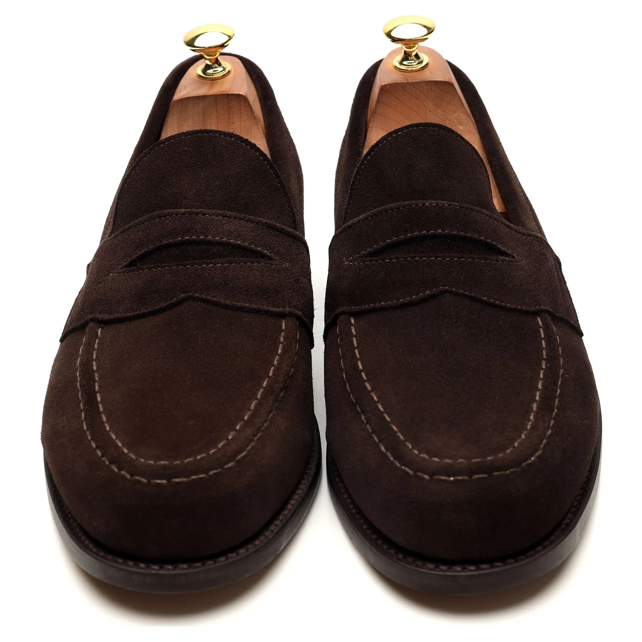 'Aldwych' Dark Brown Suede Loafers UK 10 F