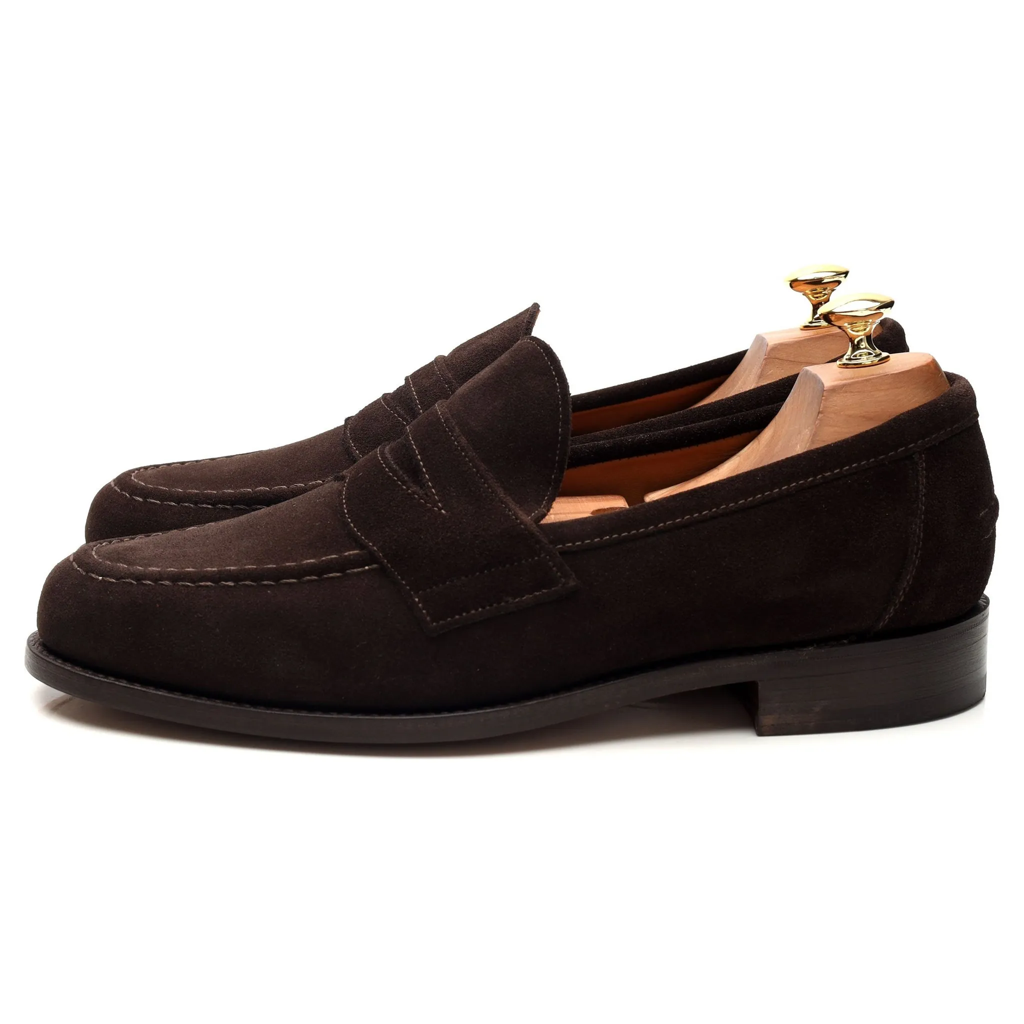 'Aldwych' Dark Brown Suede Loafers UK 10 F