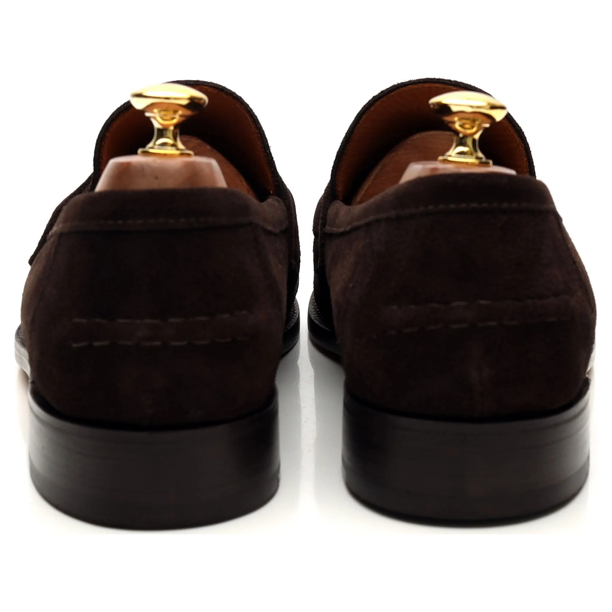 'Aldwych' Dark Brown Suede Loafers UK 10 F