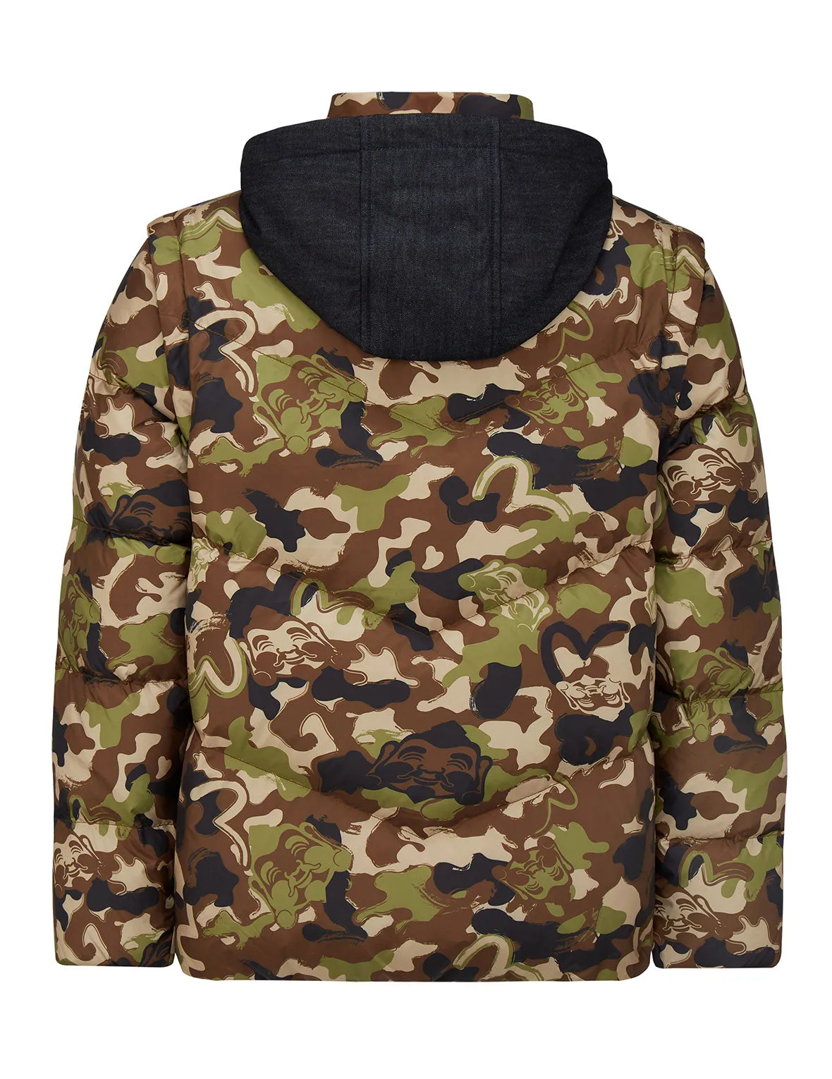 Allover Godhead Camouflage Print Down Jacket