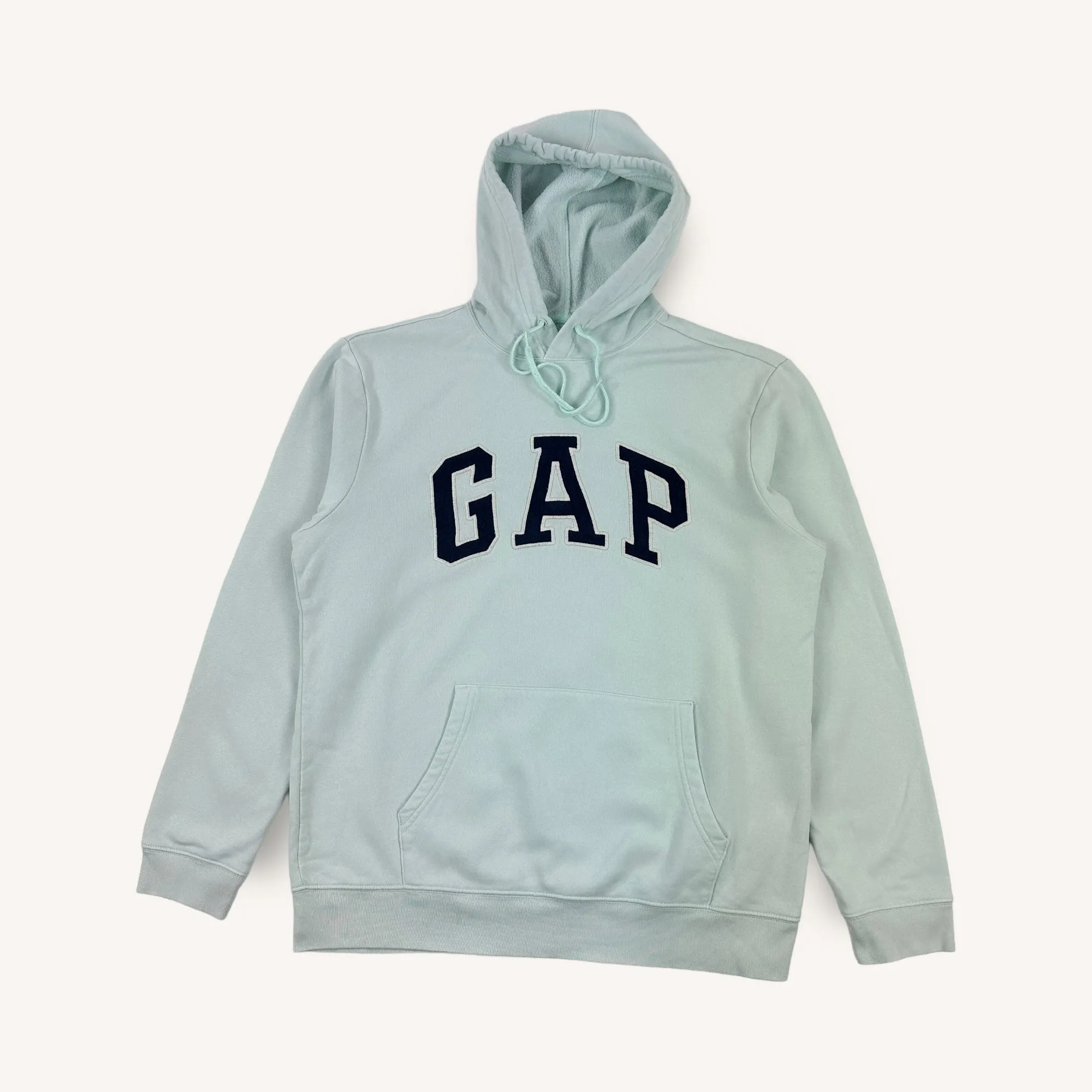 Aqua Blue GAP Spellout Sweatshirt Hoodie (M)