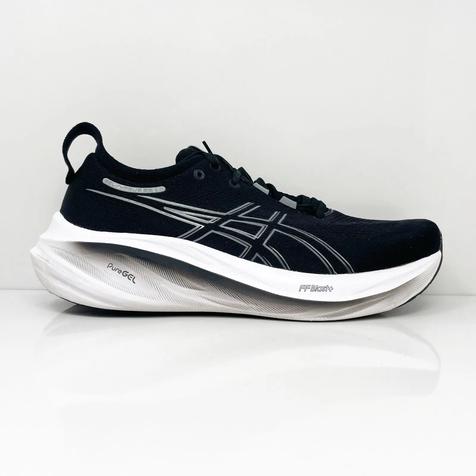 Asics Mens Gel Nimbus 26 1011B794 Black Running Shoes Sneakers Size 9