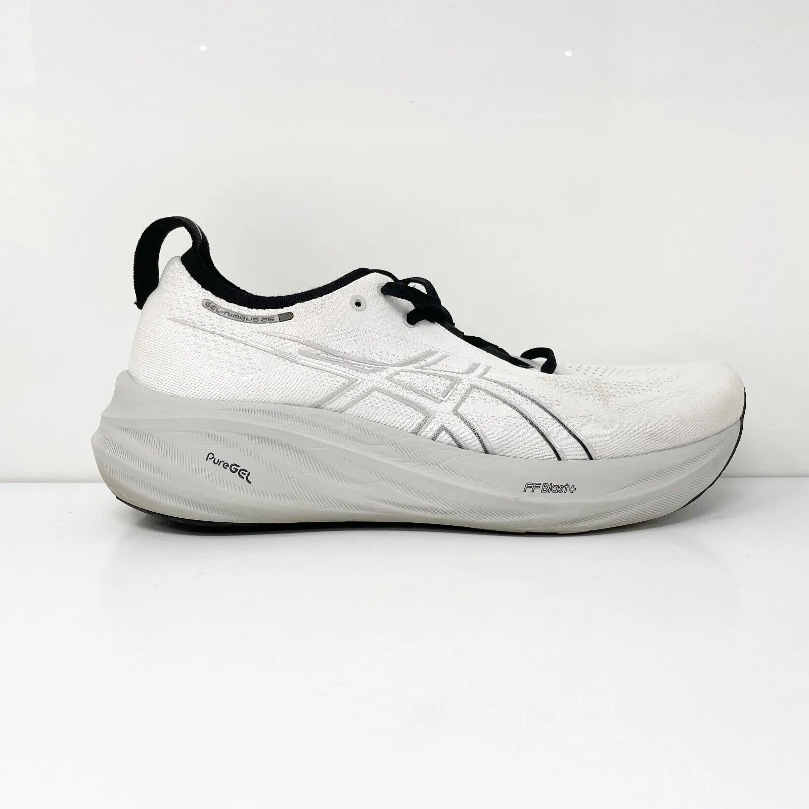 Asics Mens Gel Nimbus 26 1011B893 White Running Shoes Sneakers Size 11