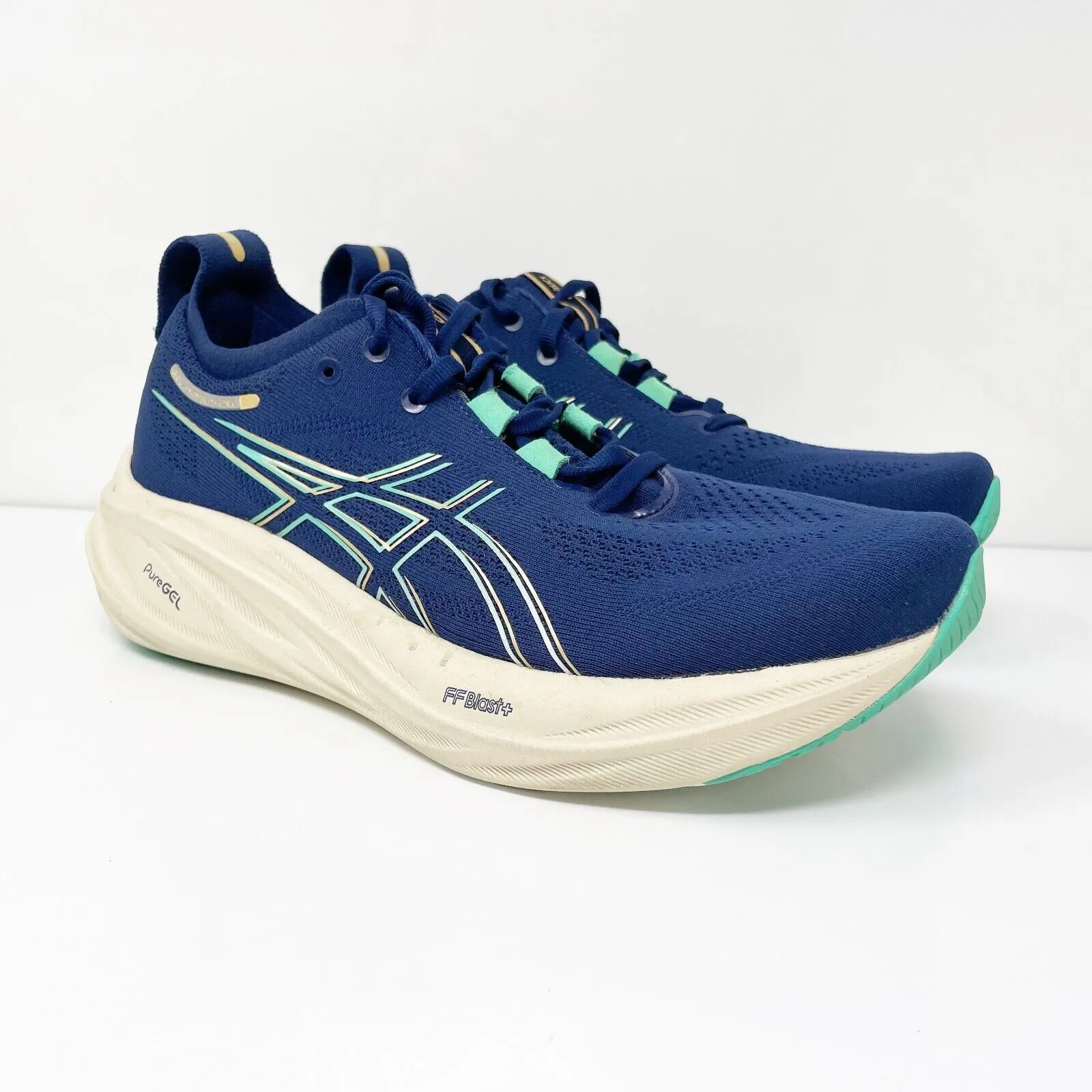 Asics Womens Gel Nimbus 26 1012B601 Blue Running Shoes Sneakers Size 8.5