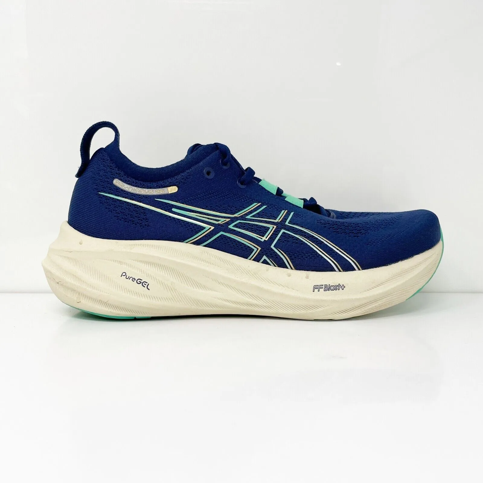 Asics Womens Gel Nimbus 26 1012B601 Blue Running Shoes Sneakers Size 8.5