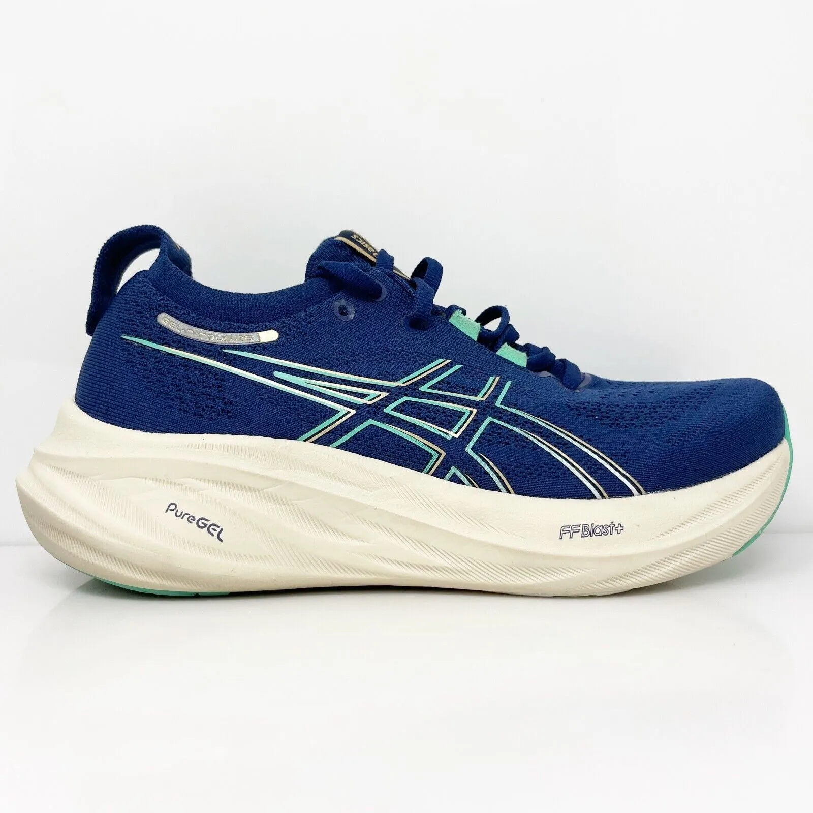 Asics Womens Gel Nimbus 26 1012B601 Blue Running Shoes Sneakers Size 8