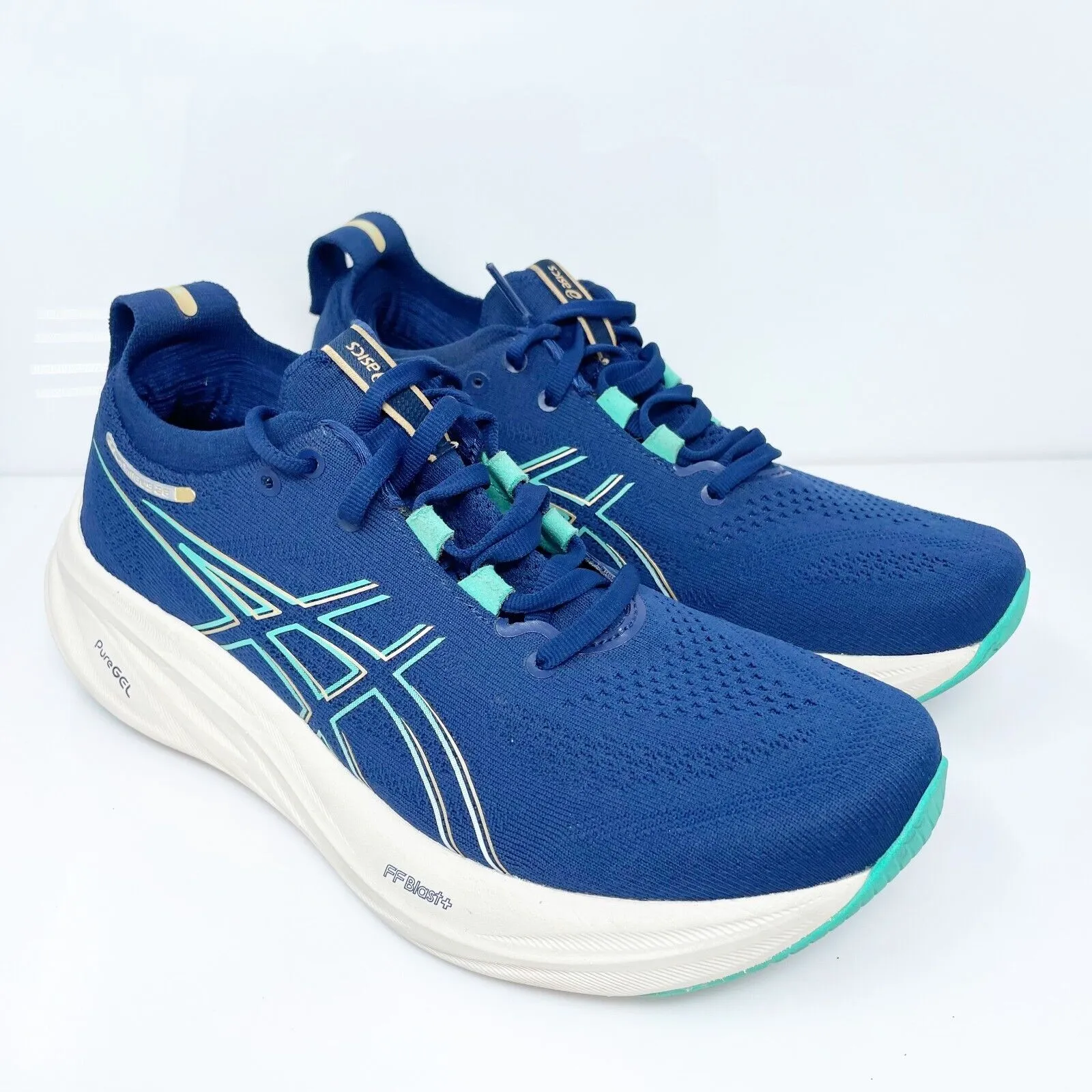 Asics Womens Gel Nimbus 26 1012B601 Blue Running Shoes Sneakers Size 8