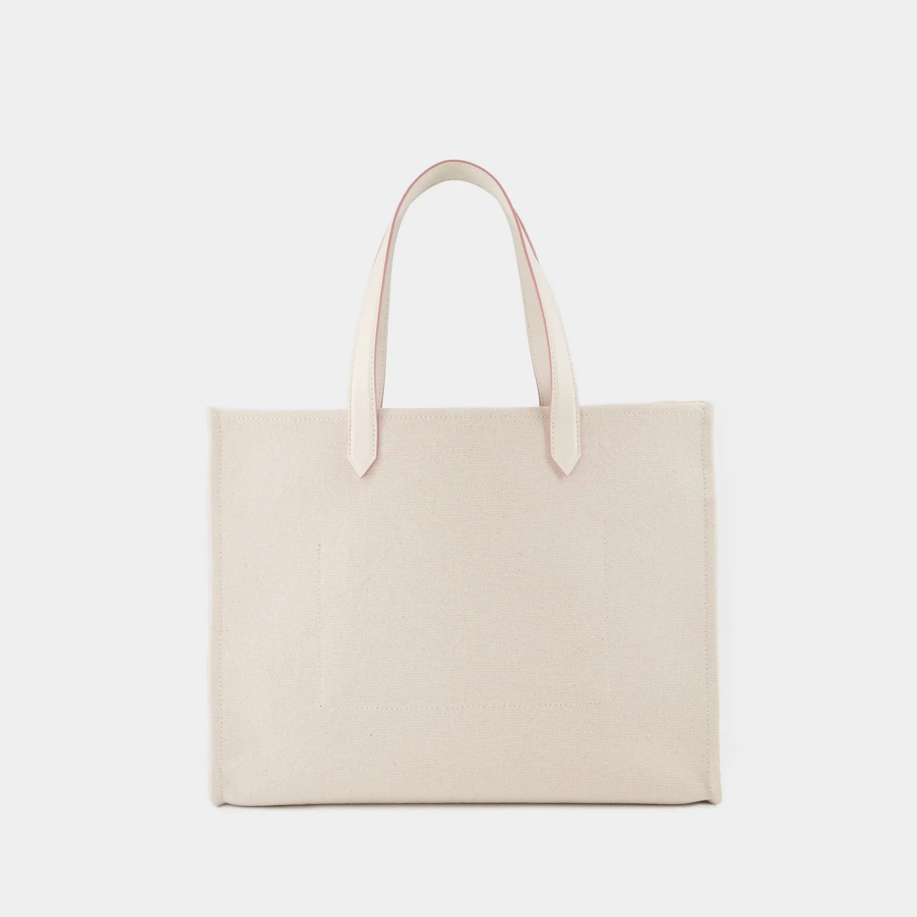 Balmain  B-Army Medium Tote Bag - Balmain - Cream/Pink - Canvas