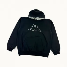 Black 90s Kappa Sweatshirt Hoodie (L)