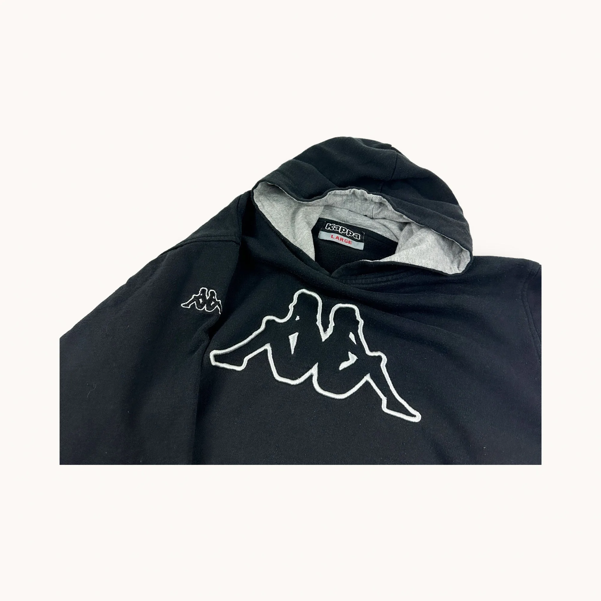 Black 90s Kappa Sweatshirt Hoodie (L)