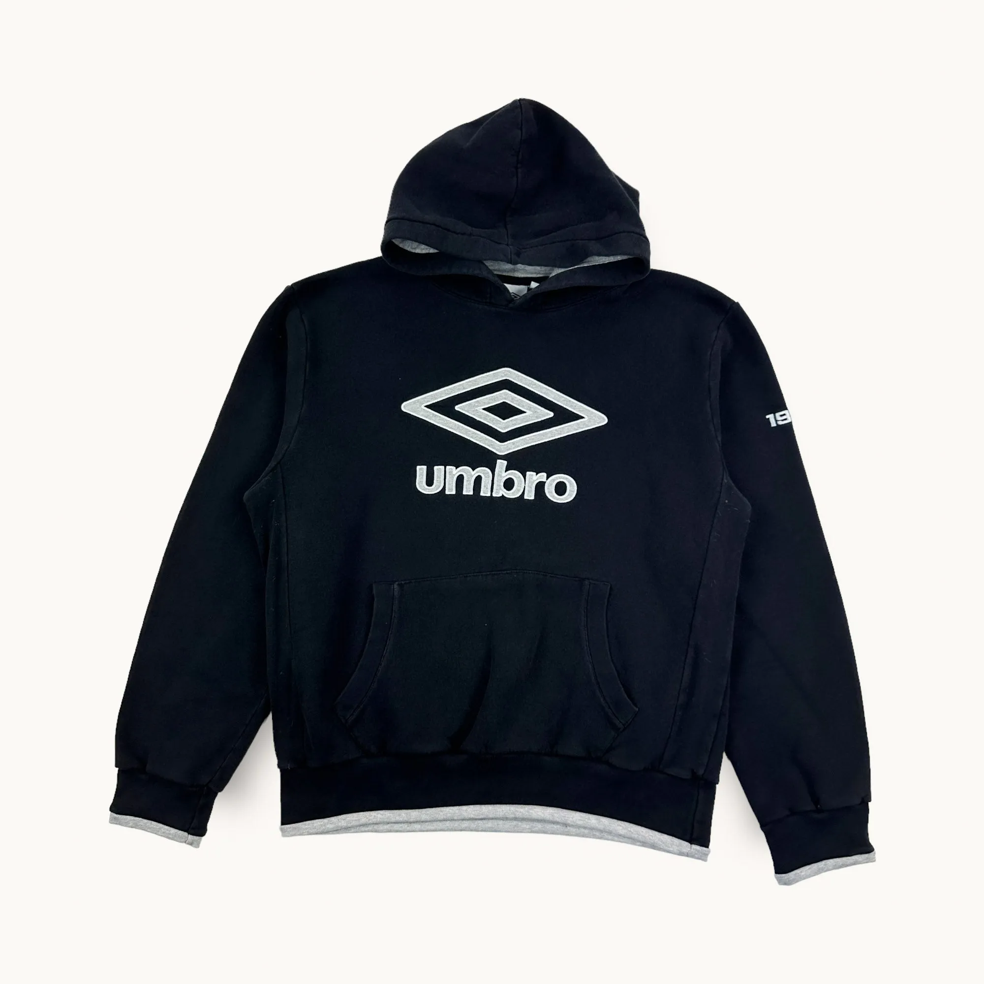 Black 90s Umbro Spellout Sweatshirt Hoodie (M)