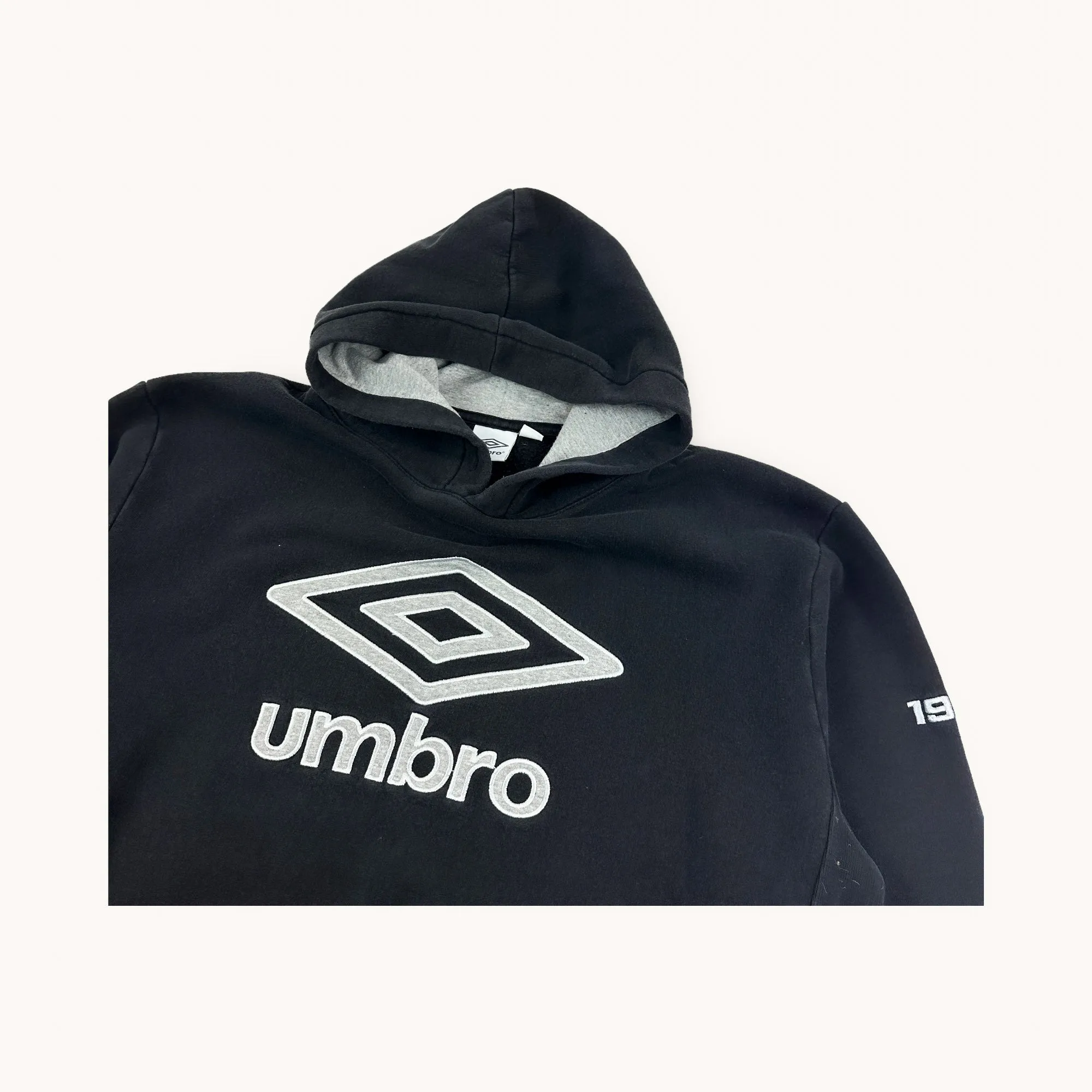 Black 90s Umbro Spellout Sweatshirt Hoodie (M)