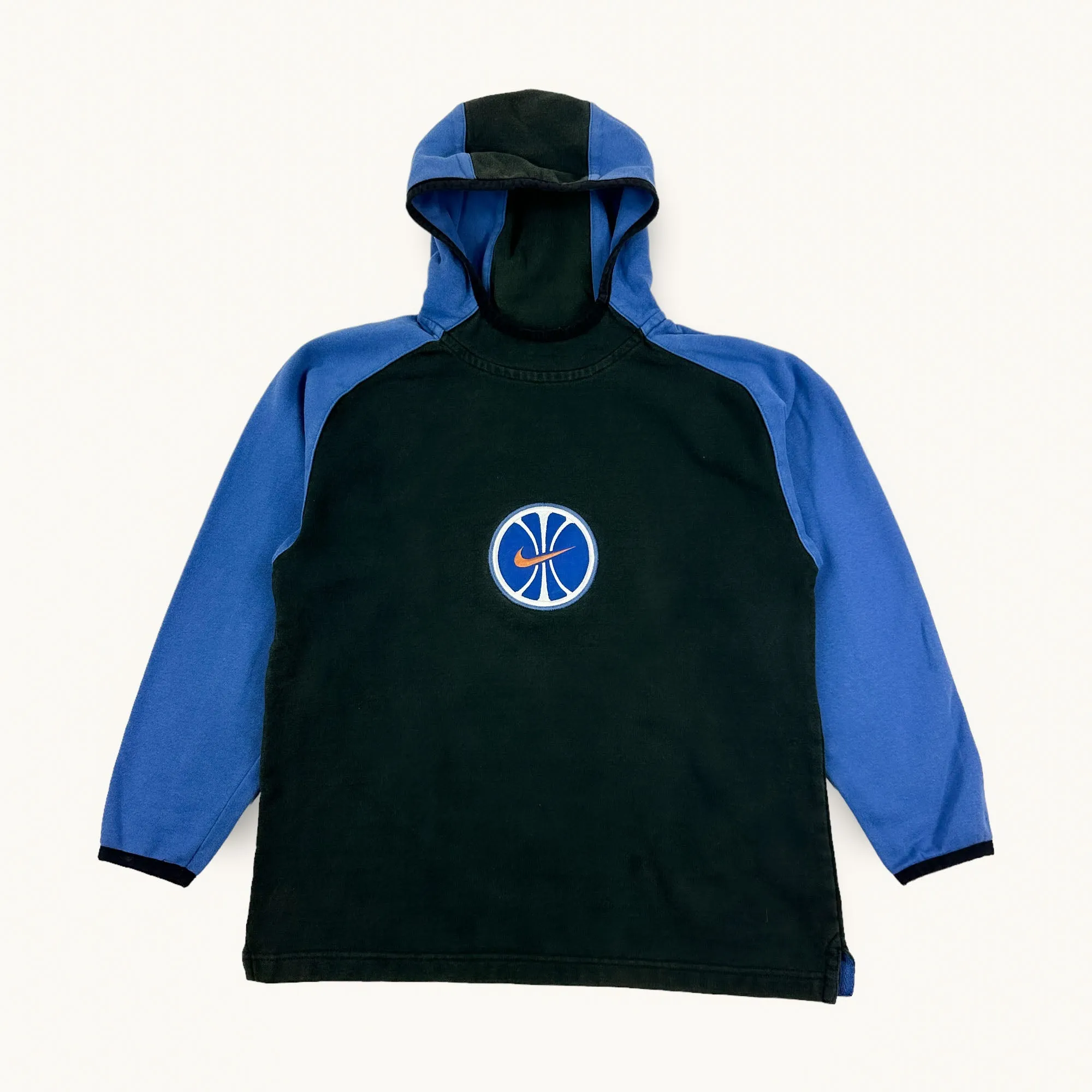 Black Blue Rare 90s NIKE Basketball Hoodie Sweatshirt (S)