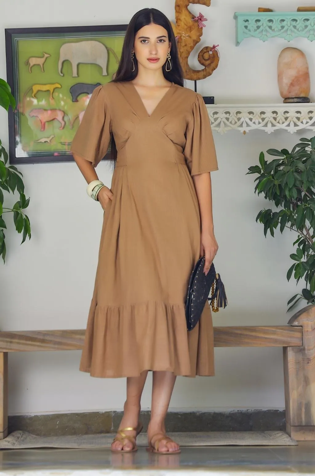 Bliss Brown Maxi Dress