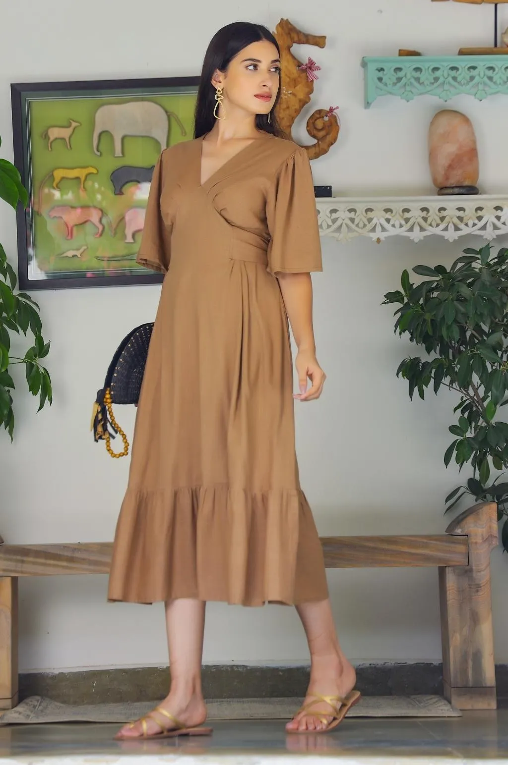 Bliss Brown Maxi Dress