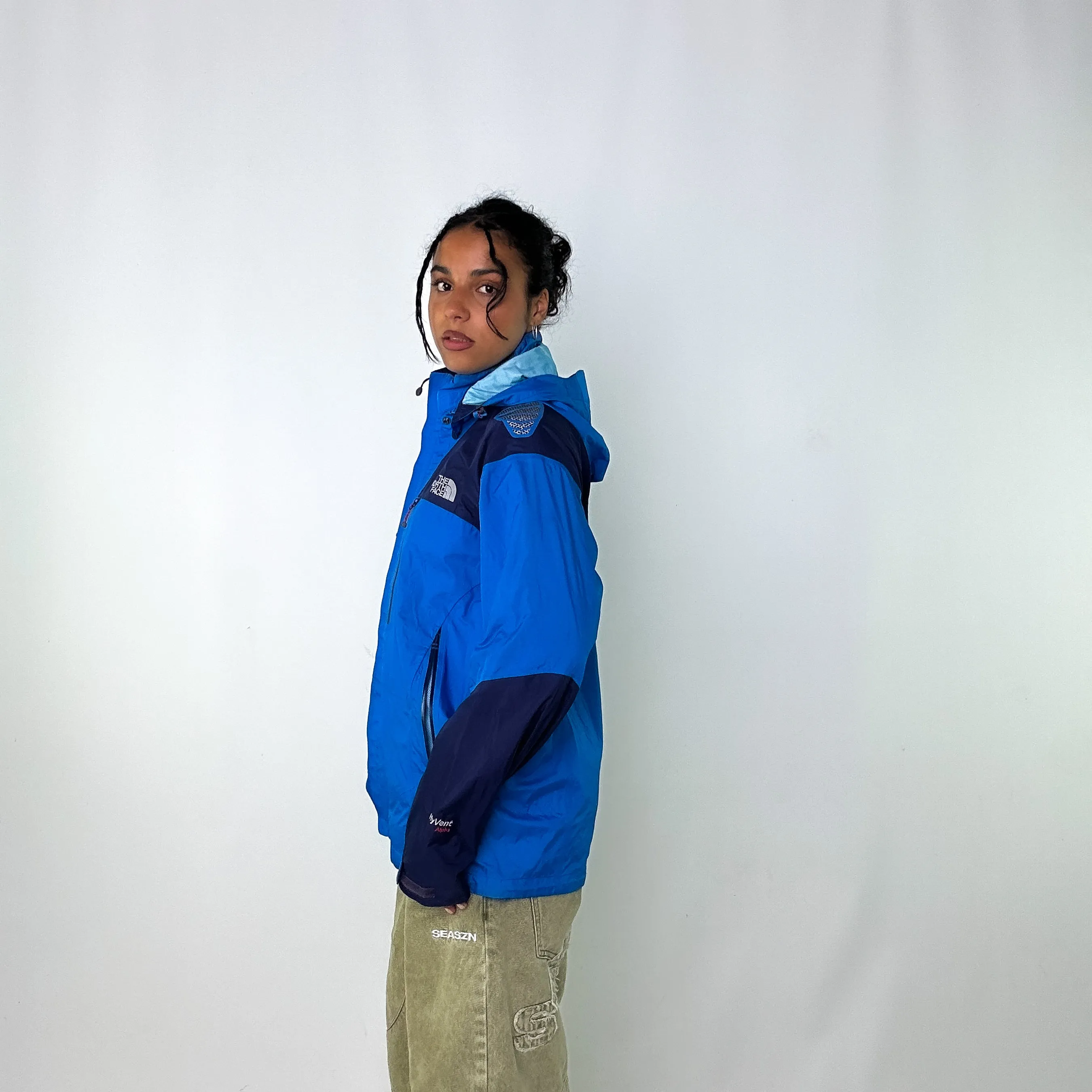 Blue 90s The North Face Light Rain Jacket (XL)