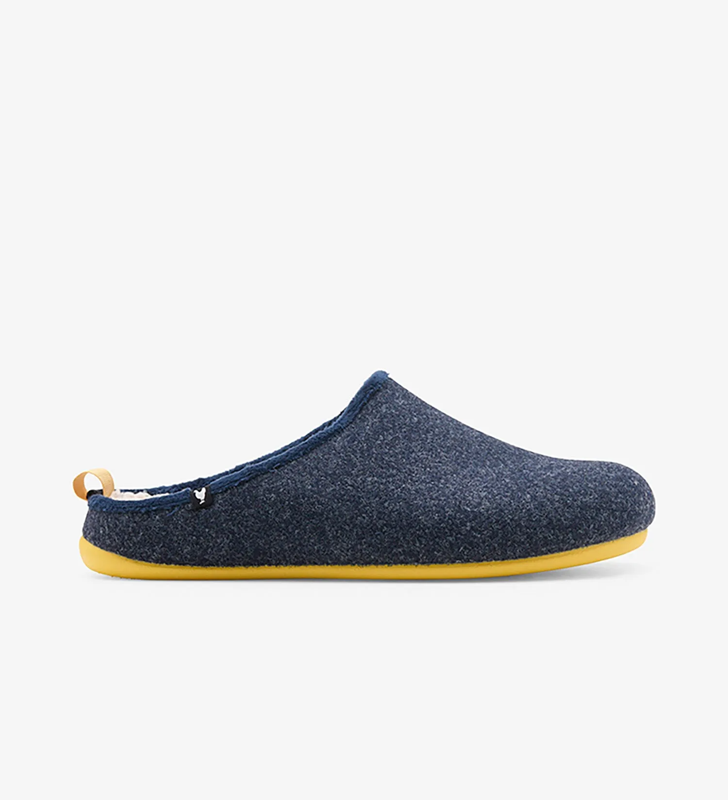 Borj eco felt mule slippers, contrast rubber soles