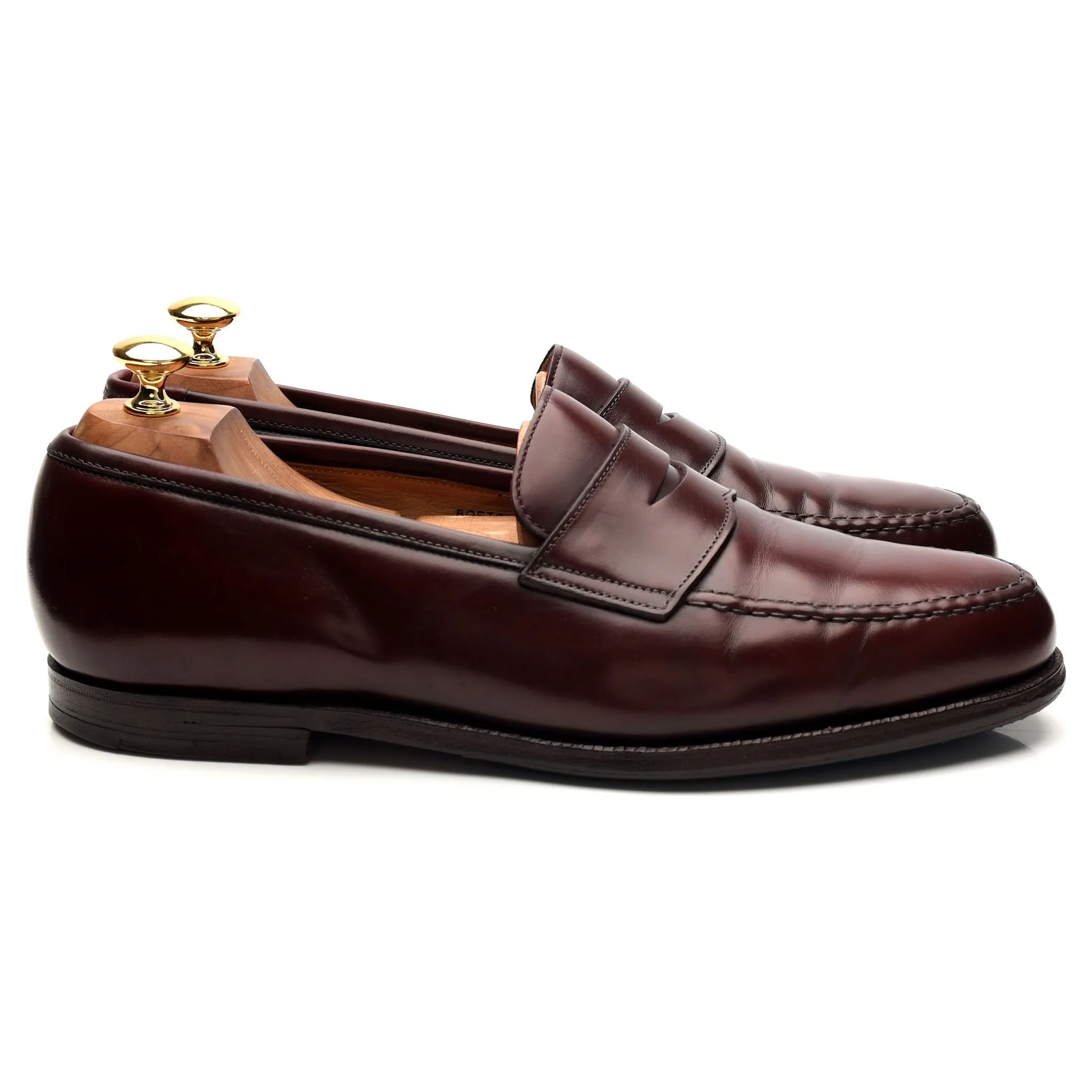 'Boston' Burgundy Leather Loafers UK 10 E