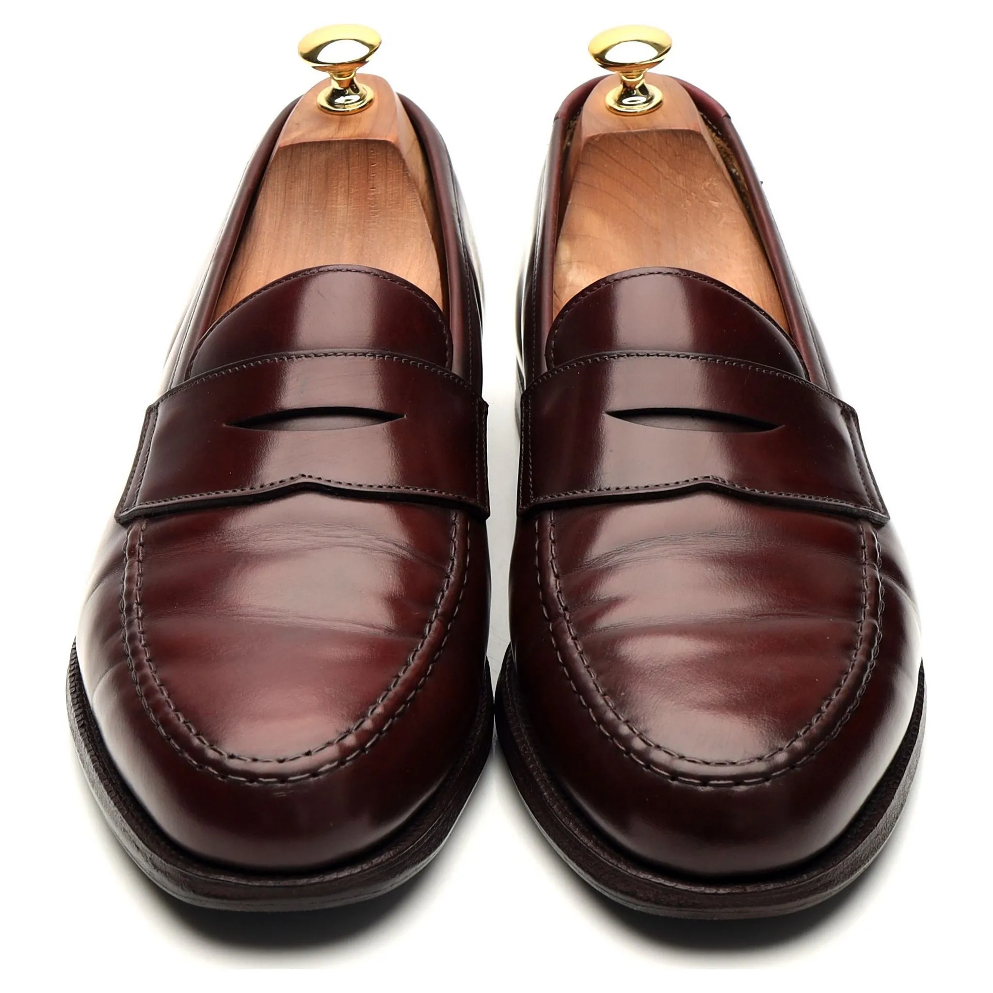 'Boston' Burgundy Leather Loafers UK 10 E