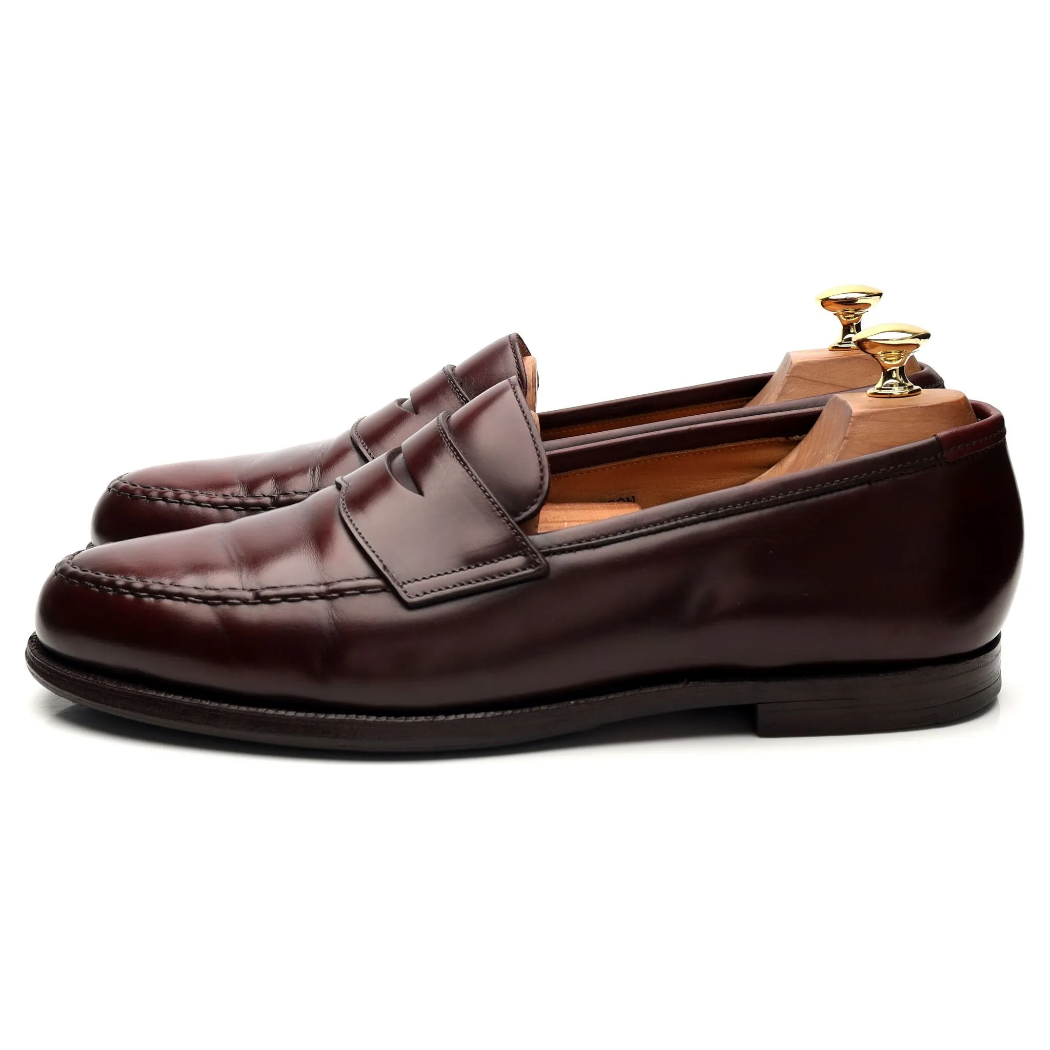 'Boston' Burgundy Leather Loafers UK 10 E