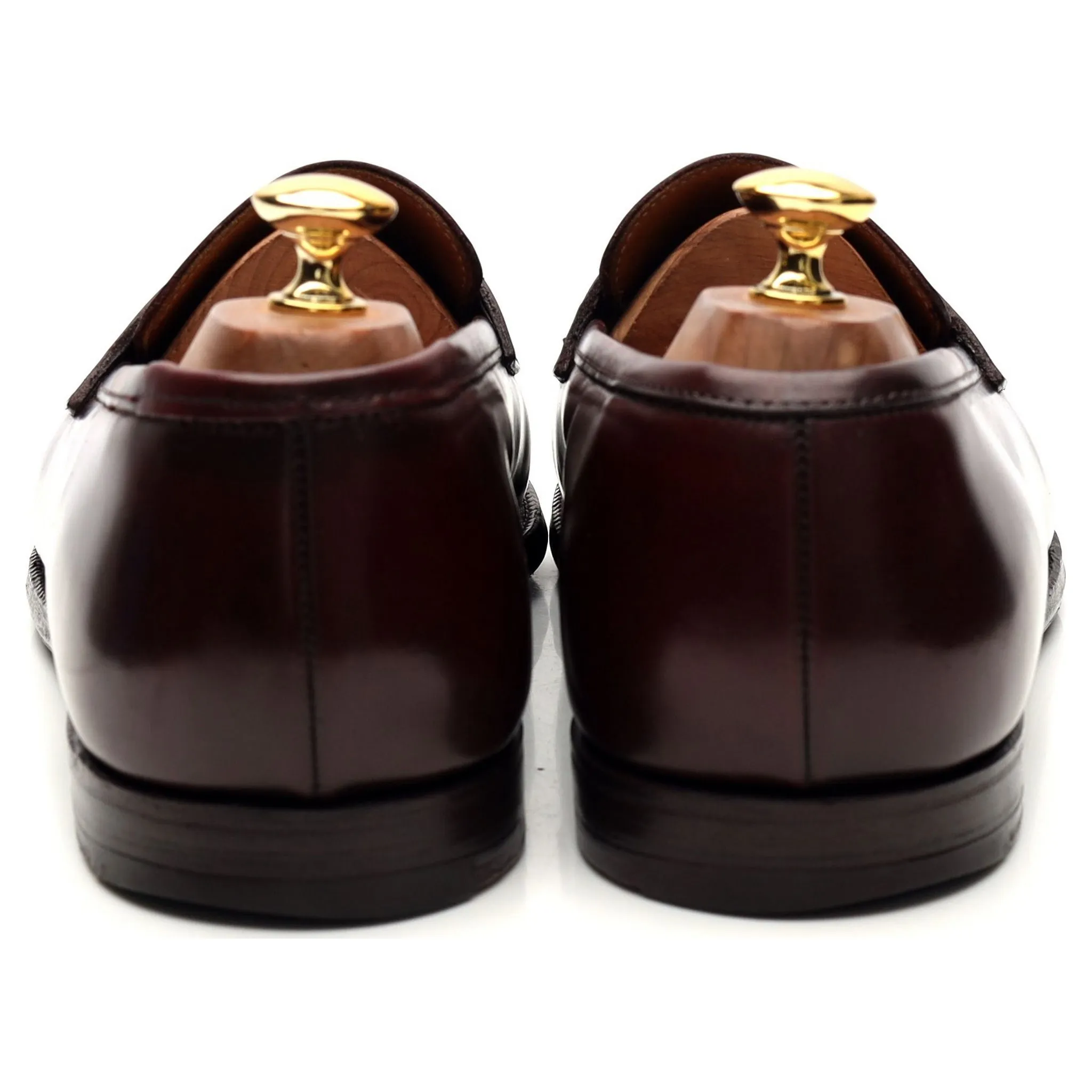 'Boston' Burgundy Leather Loafers UK 10 E