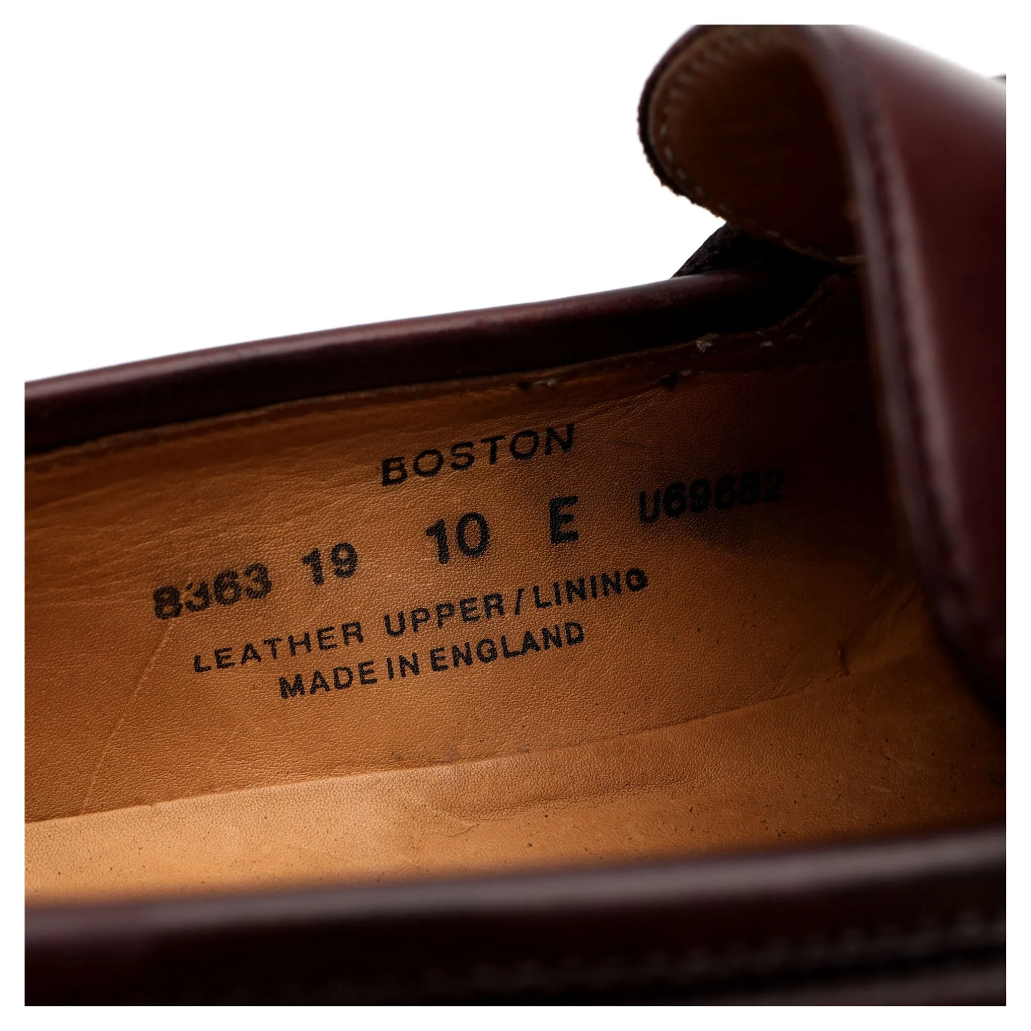 'Boston' Burgundy Leather Loafers UK 10 E