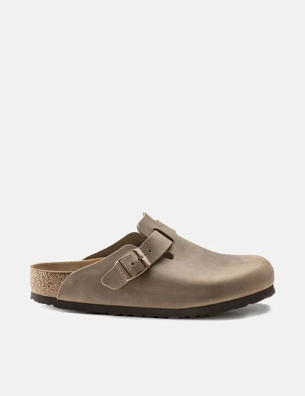 Boston Oiled Leather Narrow Sandals - Tobacco Brown