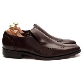 'Bourne' Dark Brown Leather Slip On Loafers UK 9.5 F